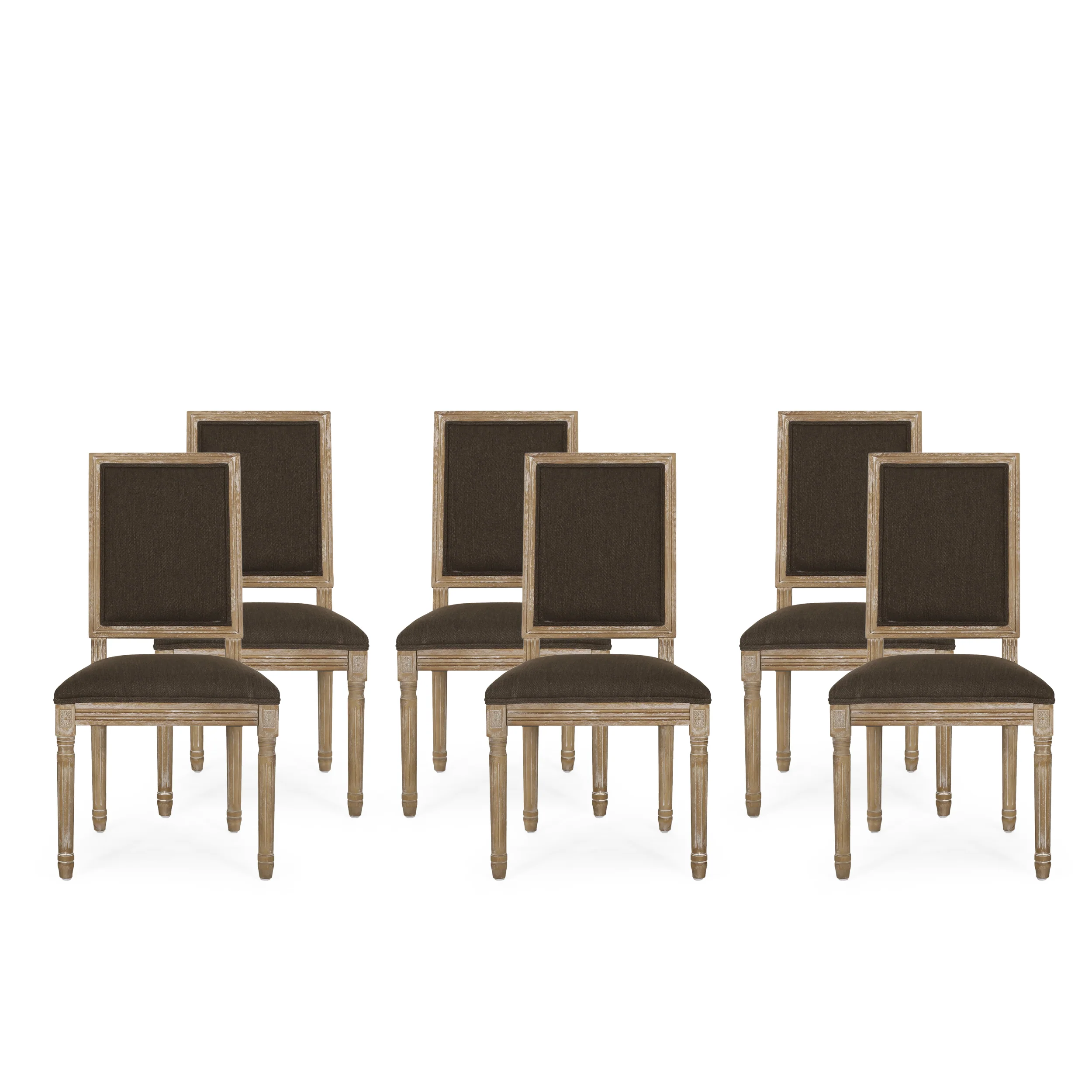 Amy French Country Wood Upholstered Dining Chair (Set of 6) - furnishings