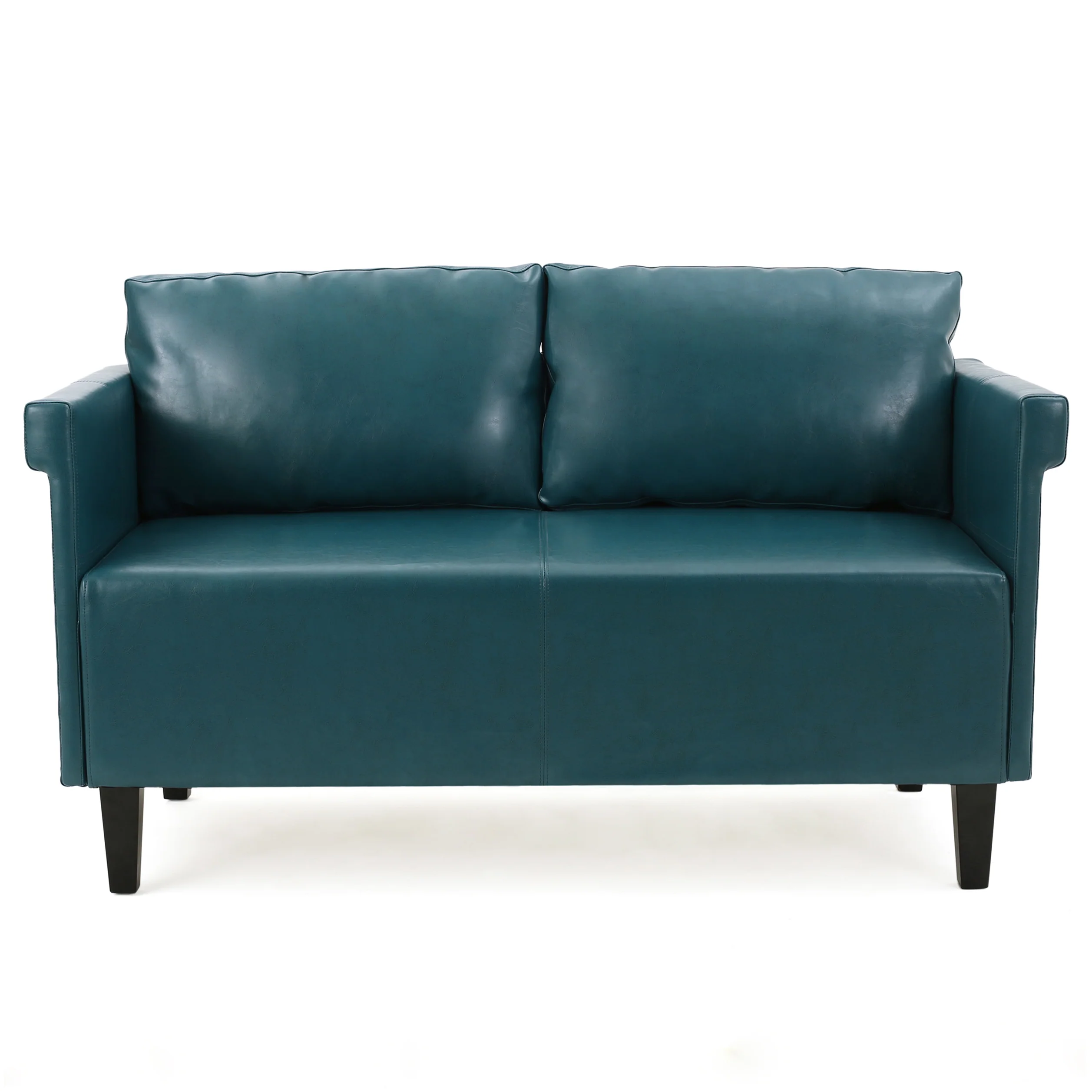 Harbison Leather Loveseat Settee - furnishings