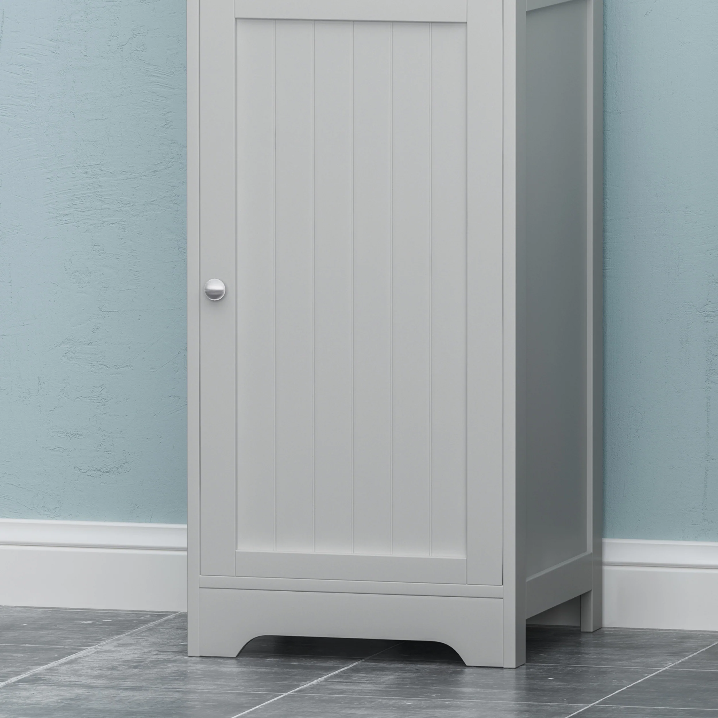 Bakari Contemporary Free Standing Linen Tower Storage Bathroom Cabinet - furnishings