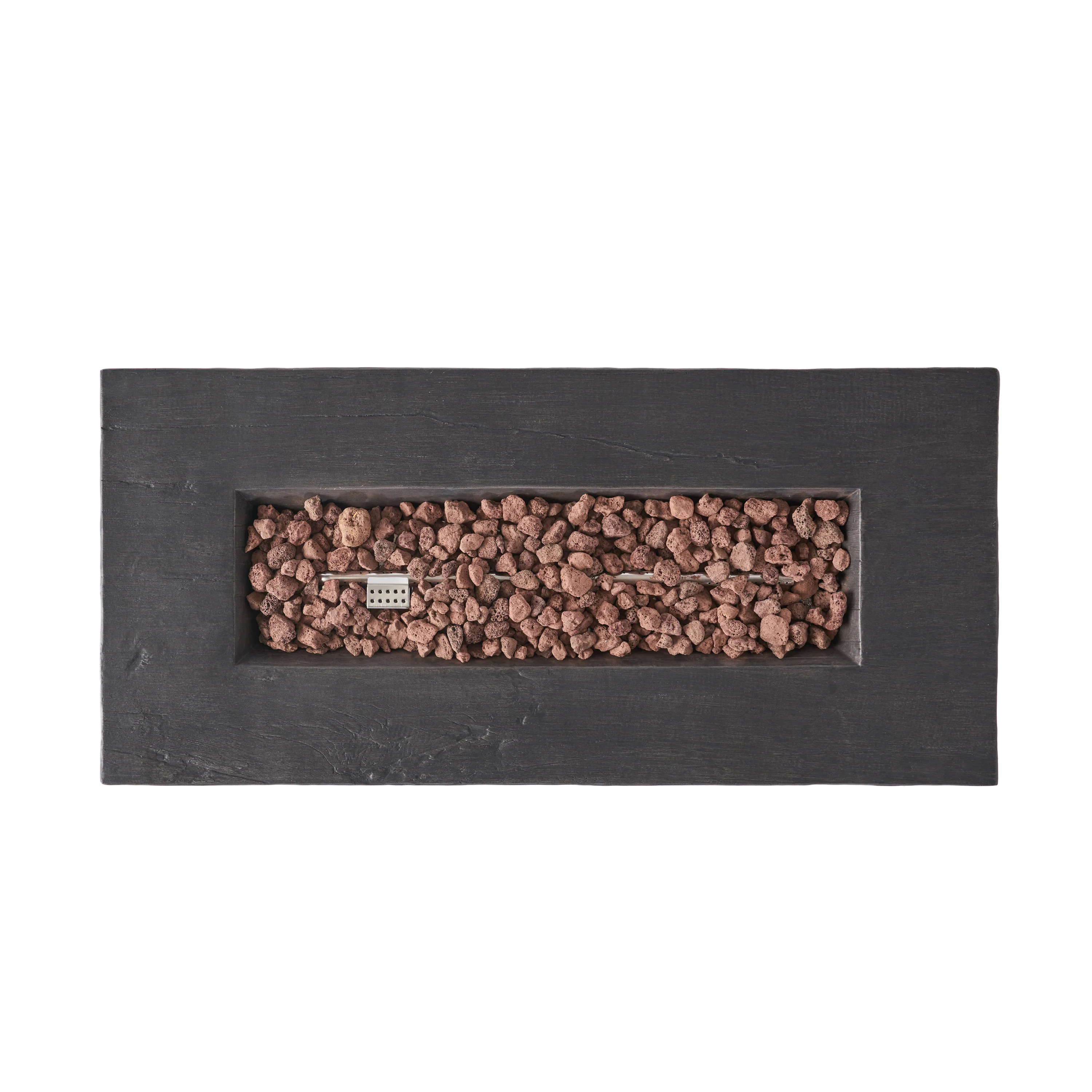 Aubreey Outdoor Rectangular Gas Burning Fire Pit - 50000 BTU - furnishings