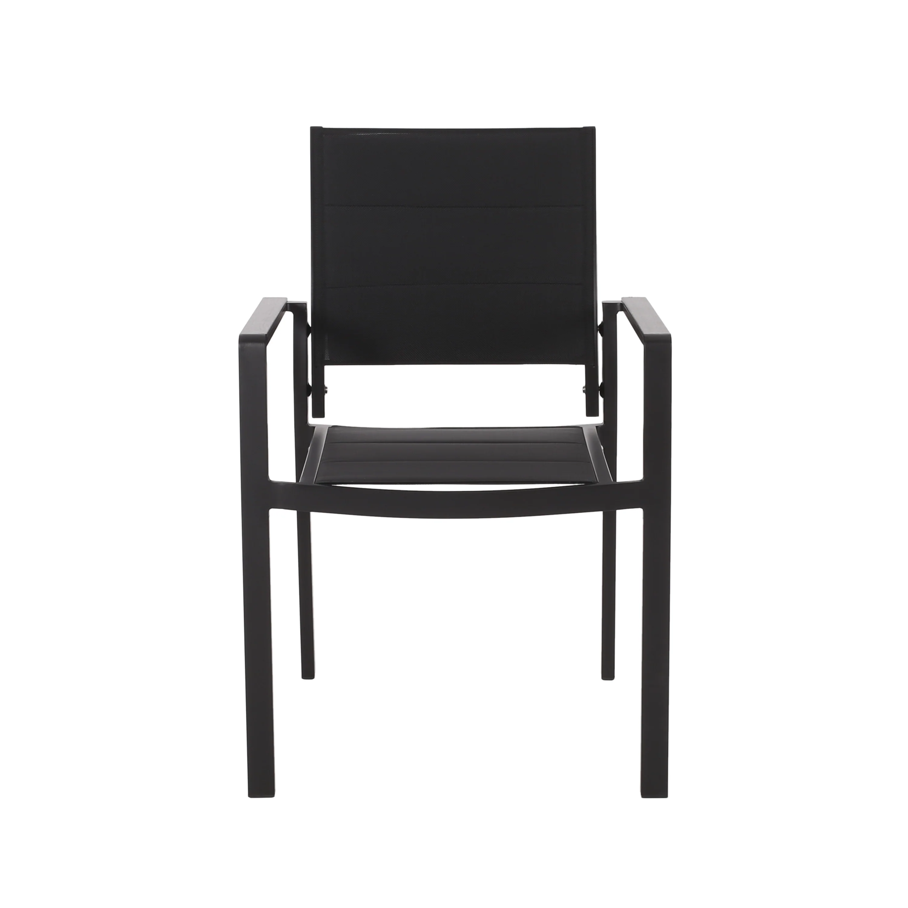 Mellie Outdoor Mesh and Acacia Wood 5 Piece Dining Set, Black and Teak - furnishings