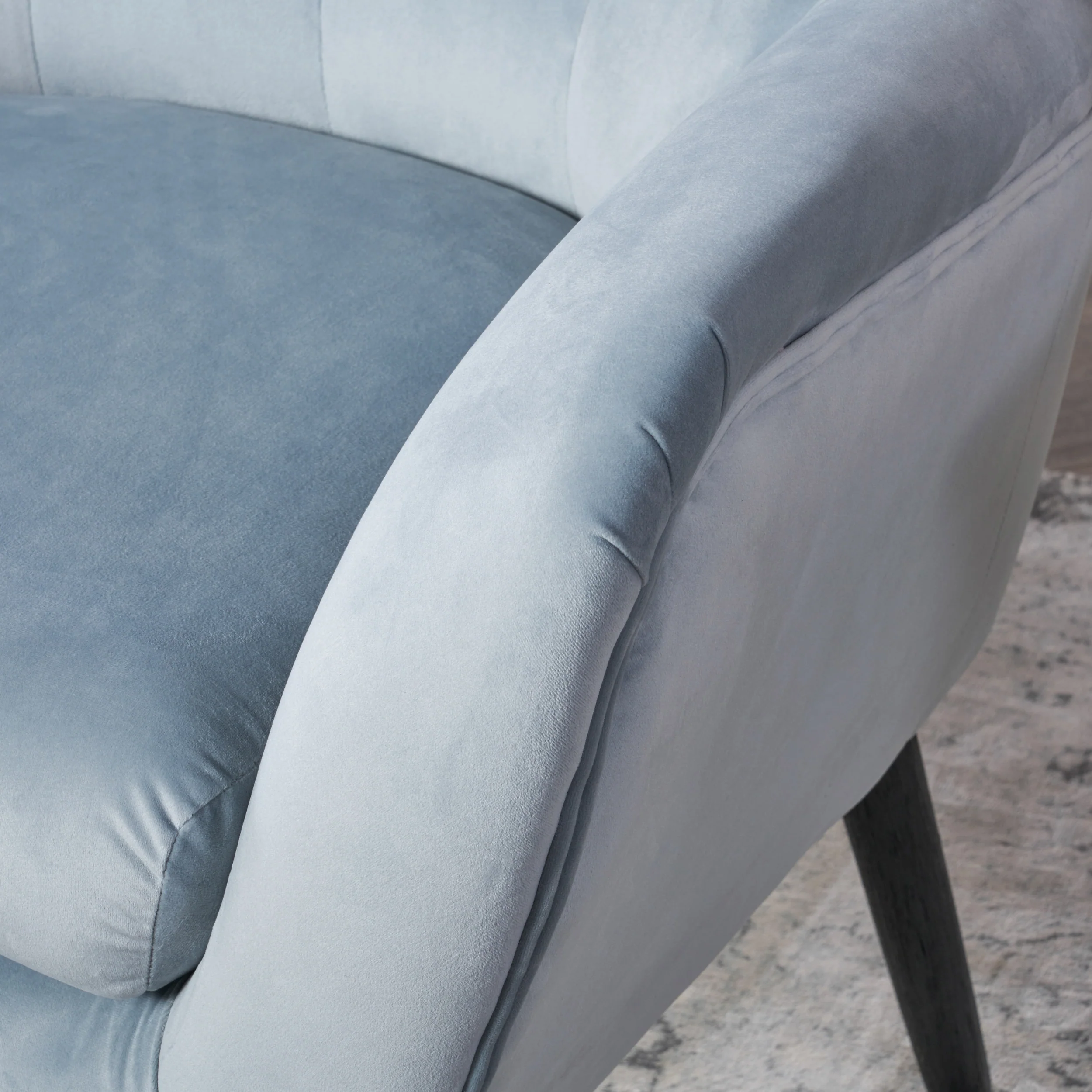Mae Velvet Tufted Wingback Armchair - furnishings