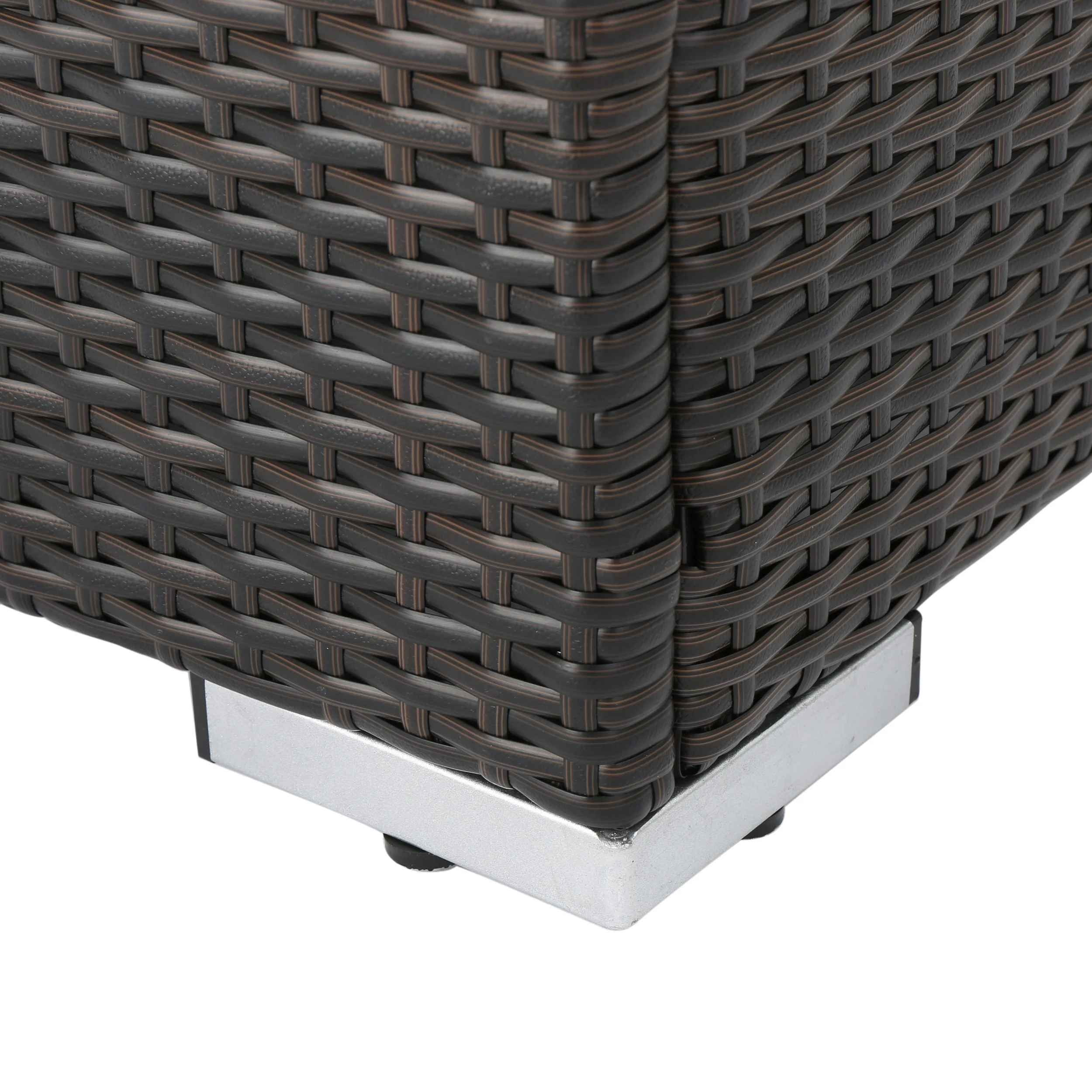 Avianna Outdoor Wicker Ottoman with Cushion - furnishings