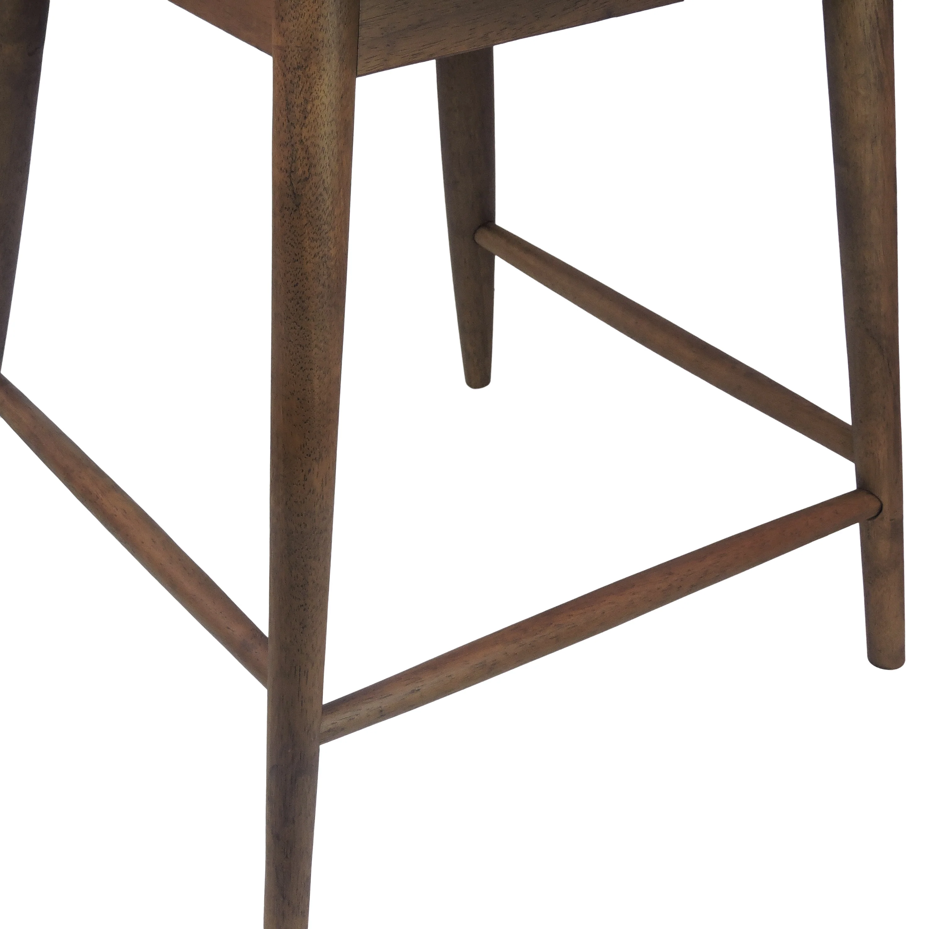 Annett Mid Century Modern Fabric Upholstered Wood 24.5 Inch Counter Stools (Set of 2) - furnishings