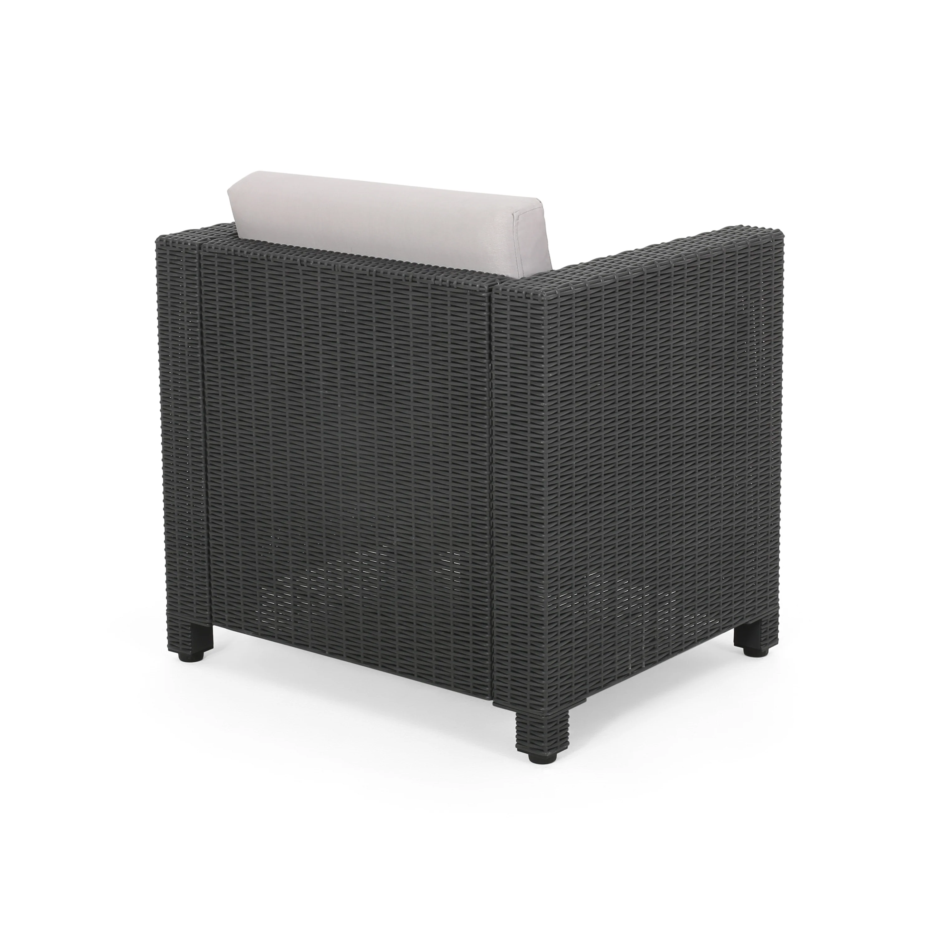 Riley Outdoor All Weather Faux Wicker 4 Seater Chat Set with Cushions - furnishings
