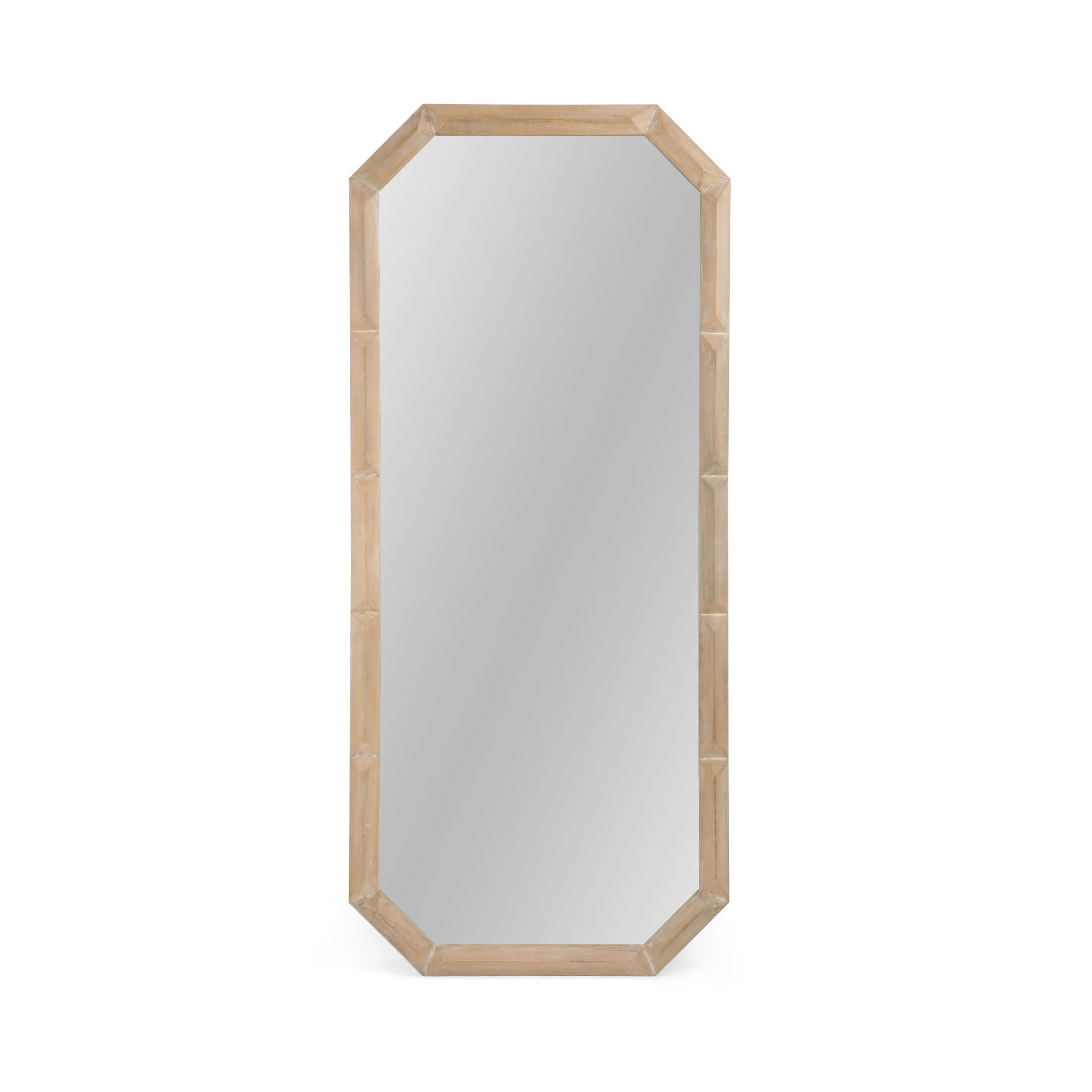 Sara Modern Standing Mirror with Carved Frame - furnishings
