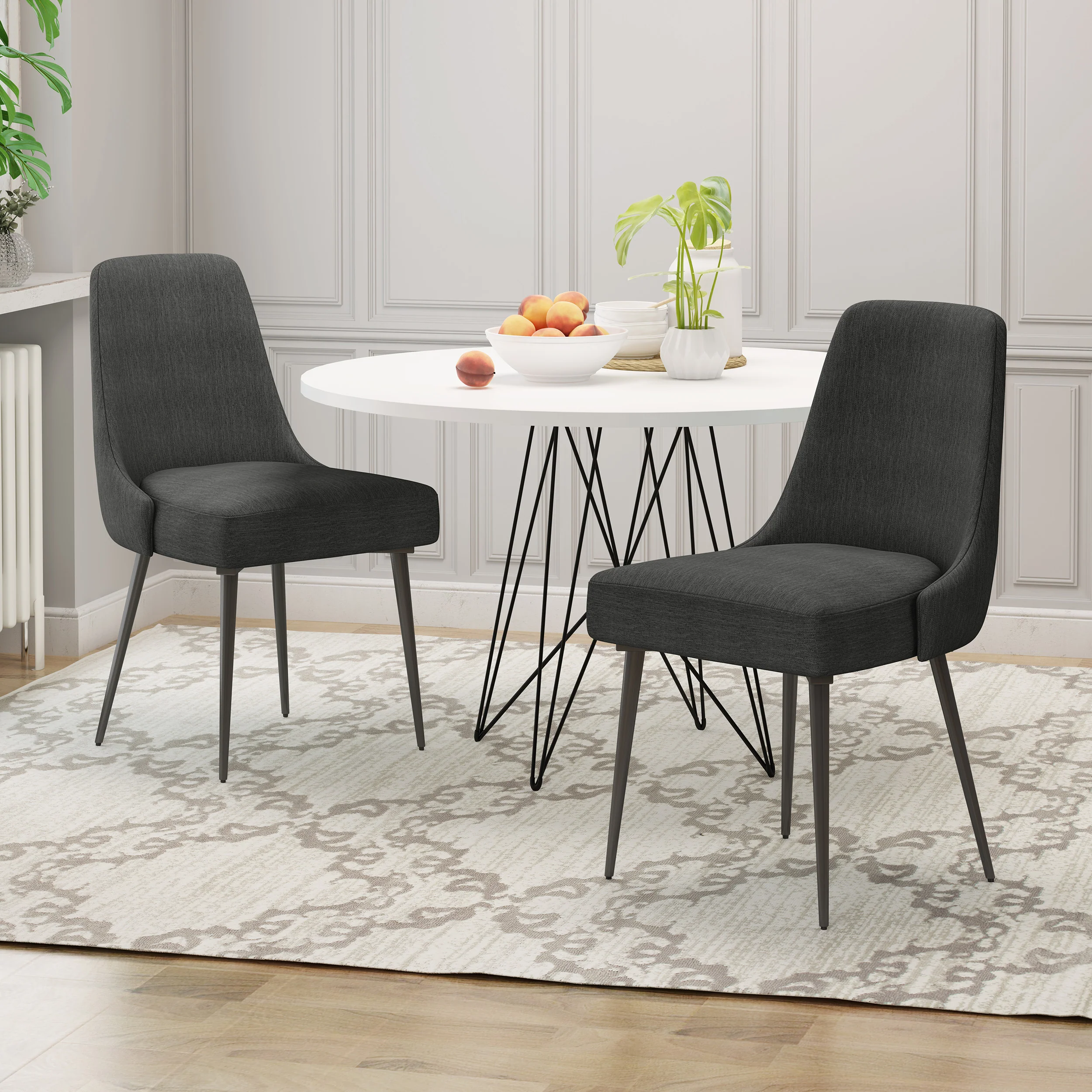 Ella Modern Fabric Dining Chairs (Set of 2) - furnishings