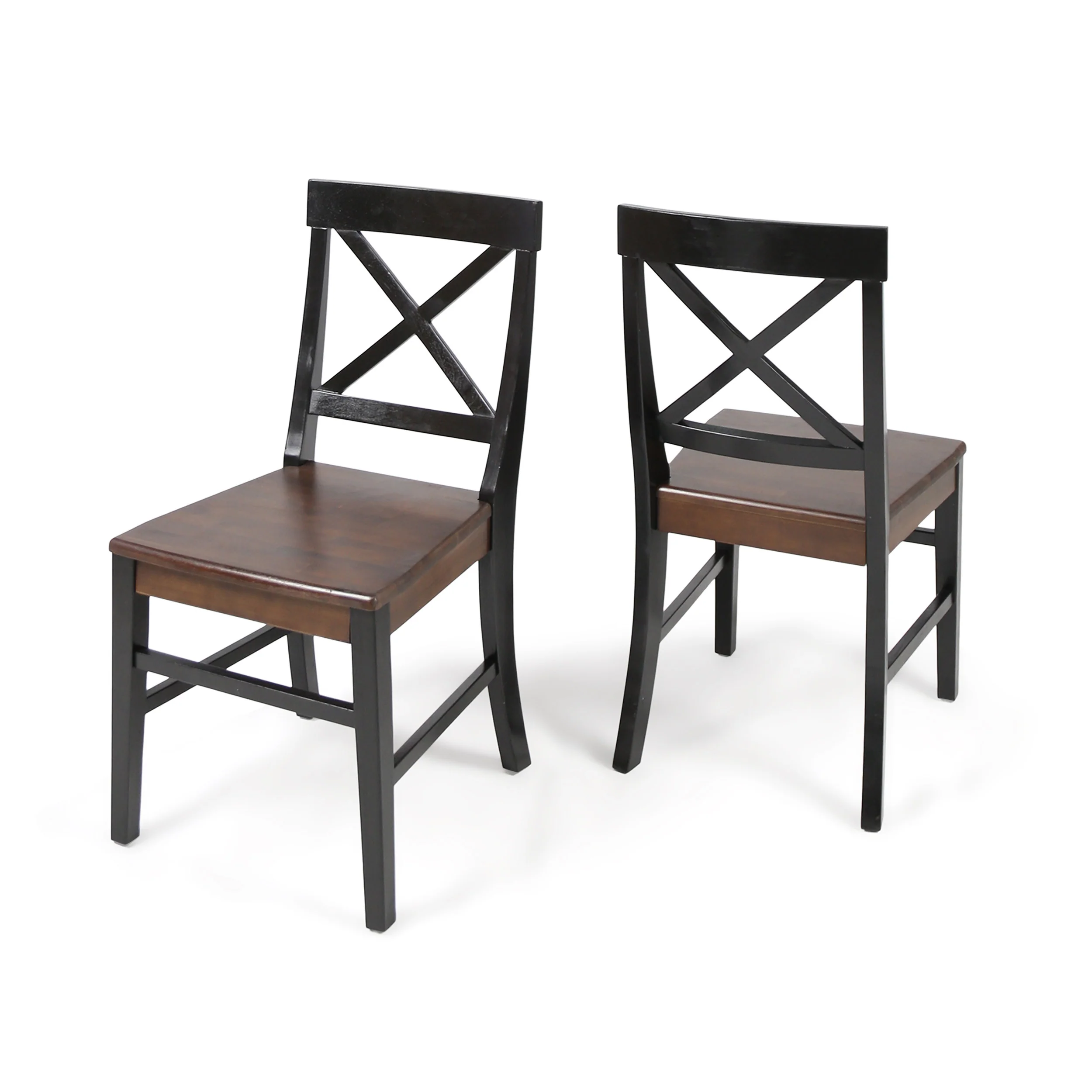 Truda Farmhouse  Acacia Wood Dining Chairs (Set of 2) - furnishings