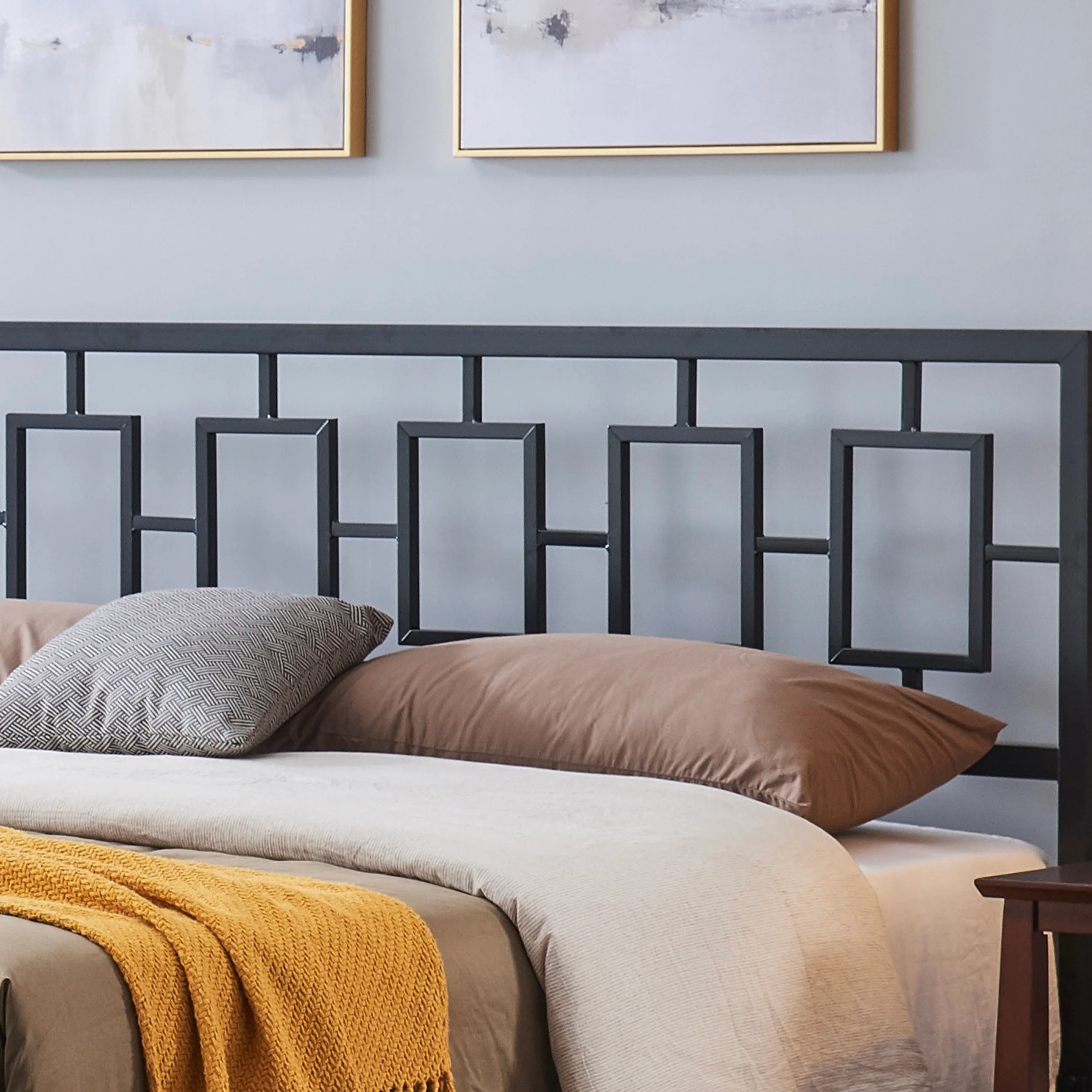 Dawn Modern Iron King Bed Frame - furnishings