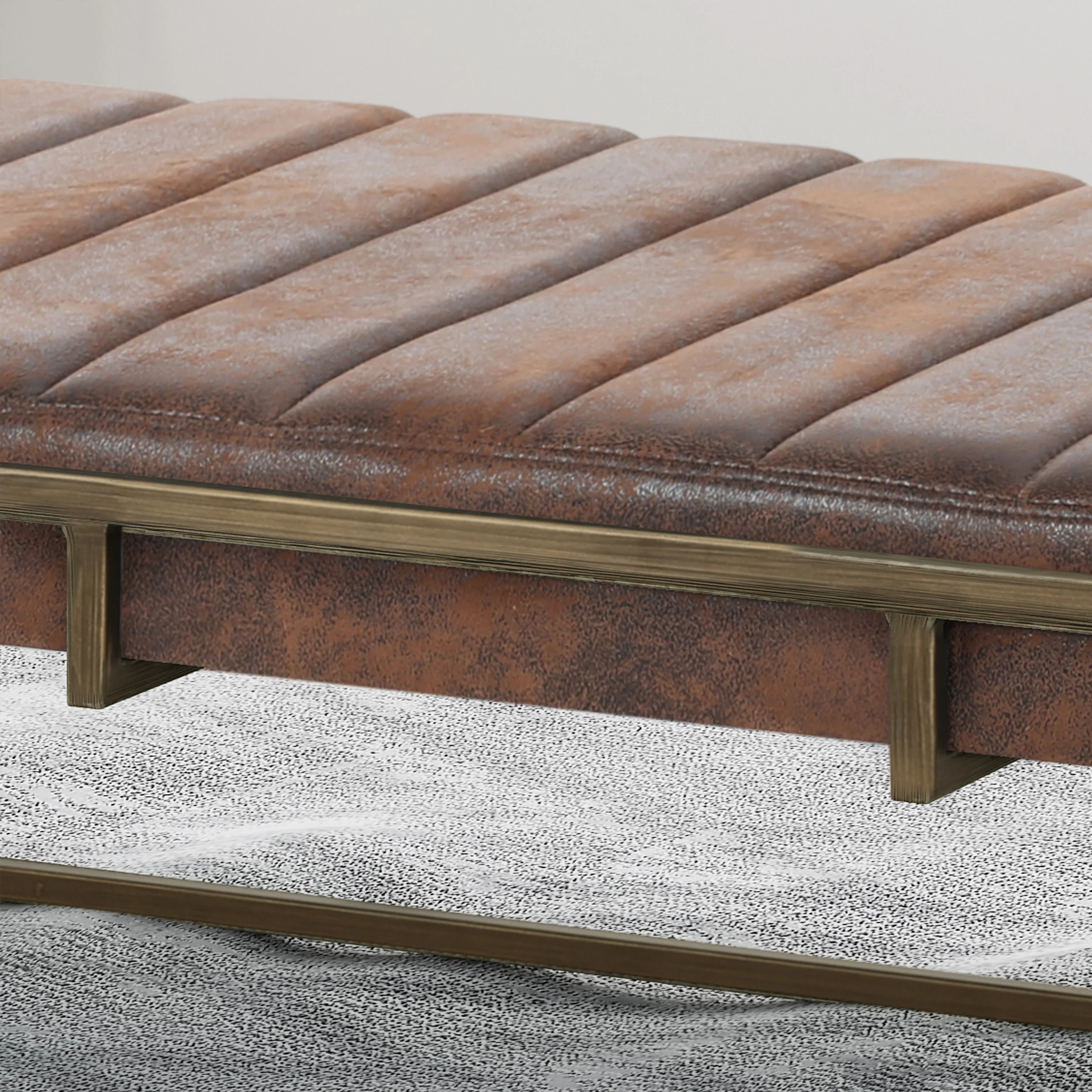 Vassy Modern Microfiber Ottoman Bench - furnishings