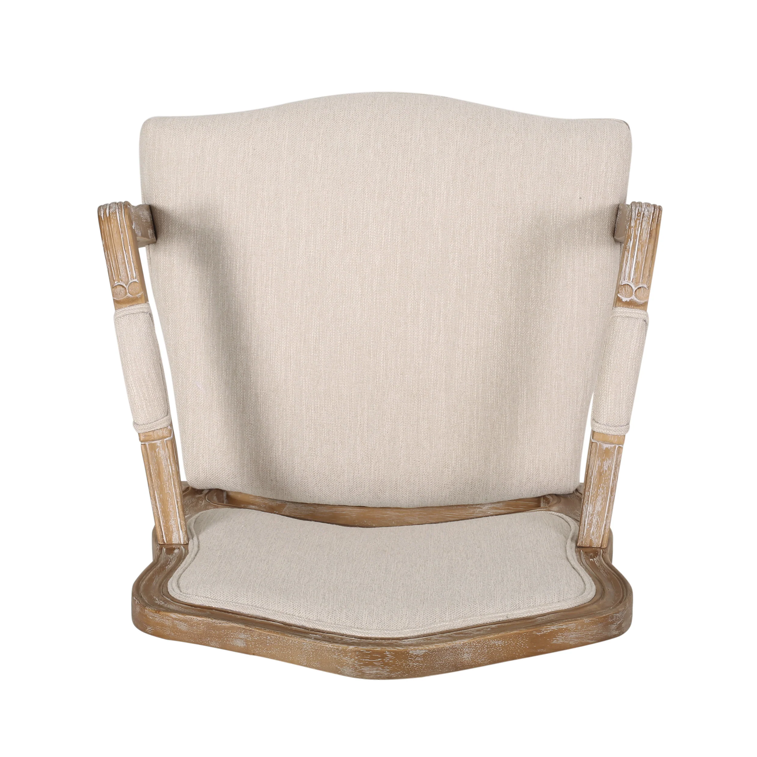 Stene French Country Wood Upholstered Dining Armchair - furnishings