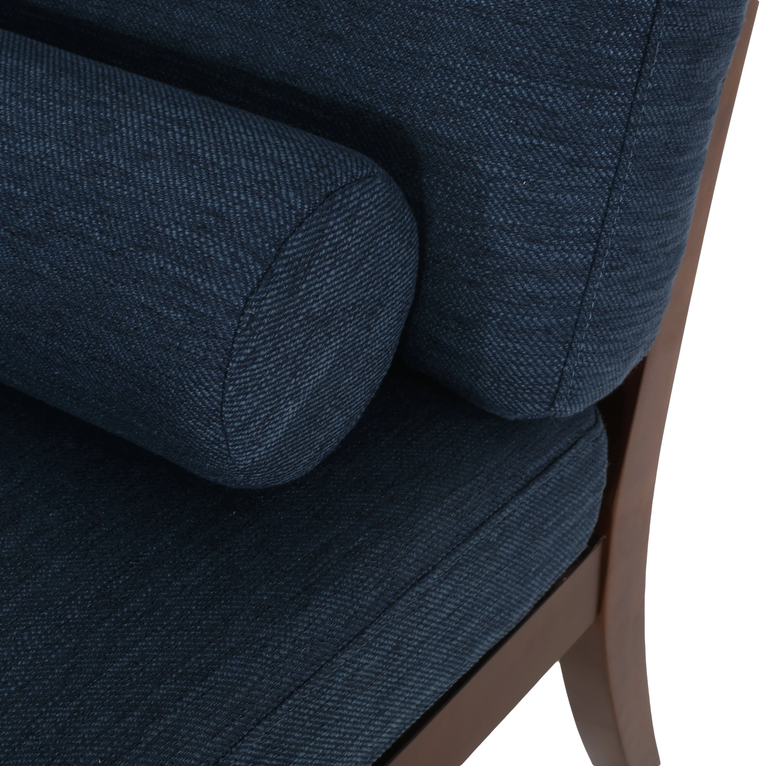 Lochmere Mid Century Modern Fabric Chaise Lounge with Bolster Pillow - furnishings