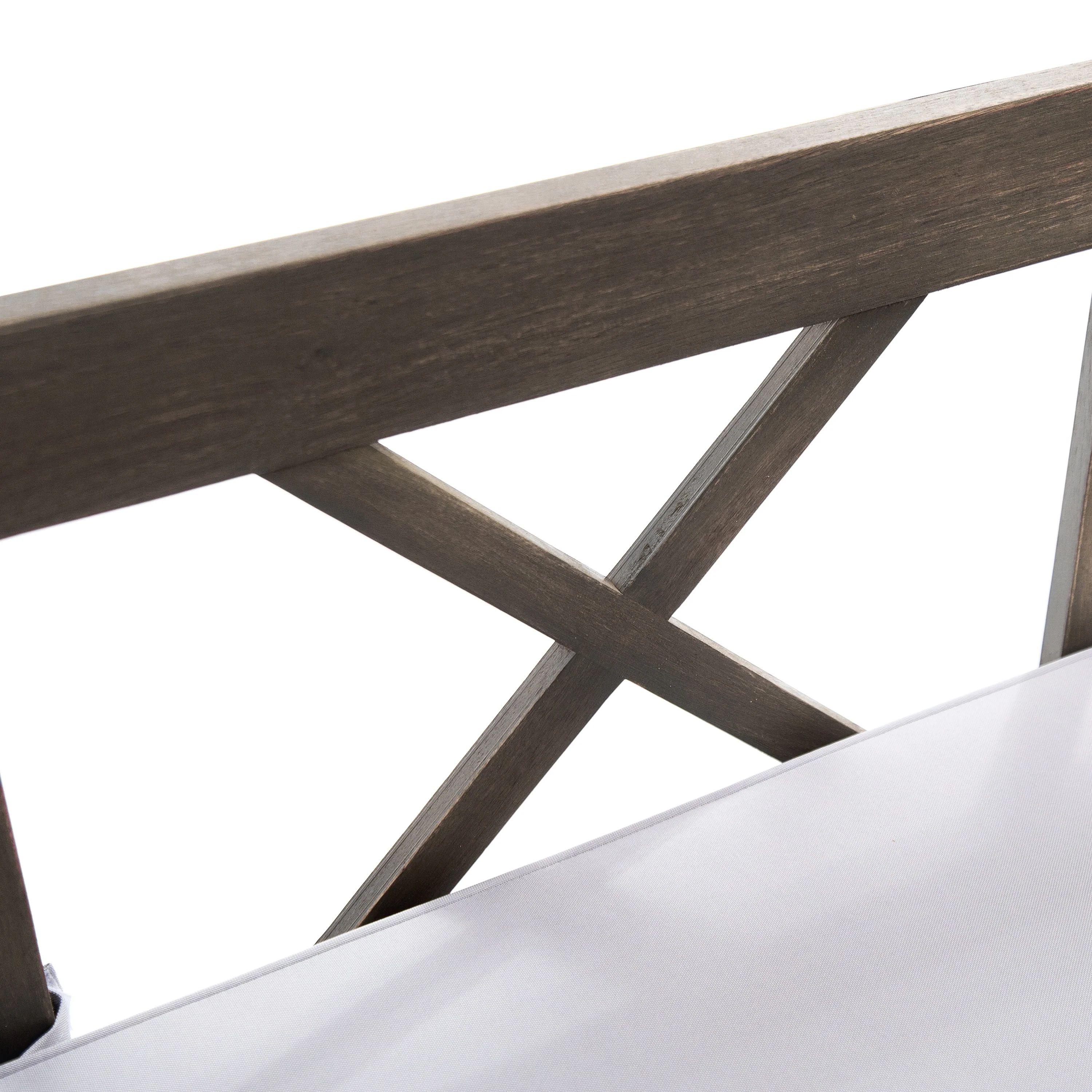 Othello Gray Acacia Convertible Outdoor Sofa Daybed - furnishings
