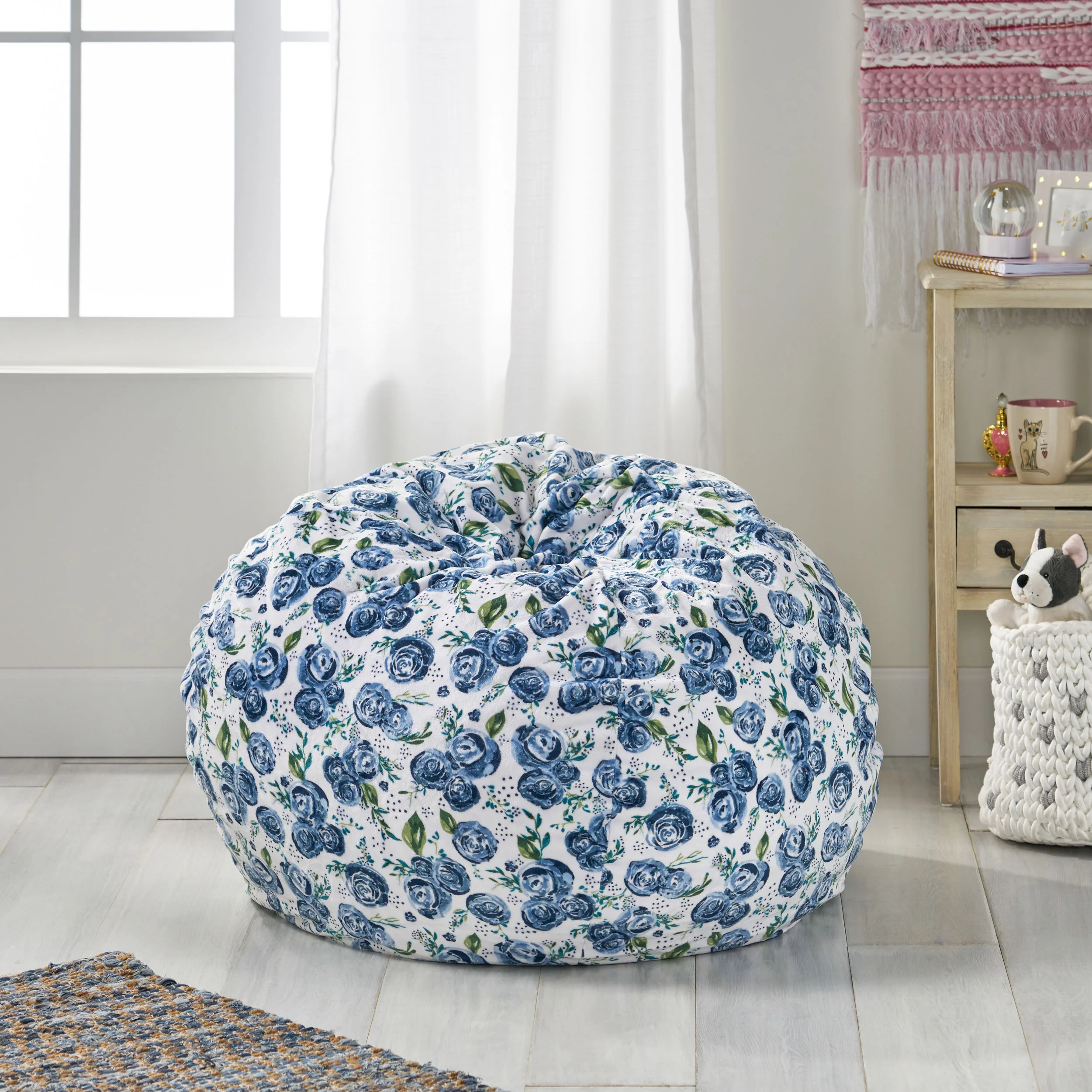 Adison Modern 3 Foot Fabric Bean Bag - furnishings