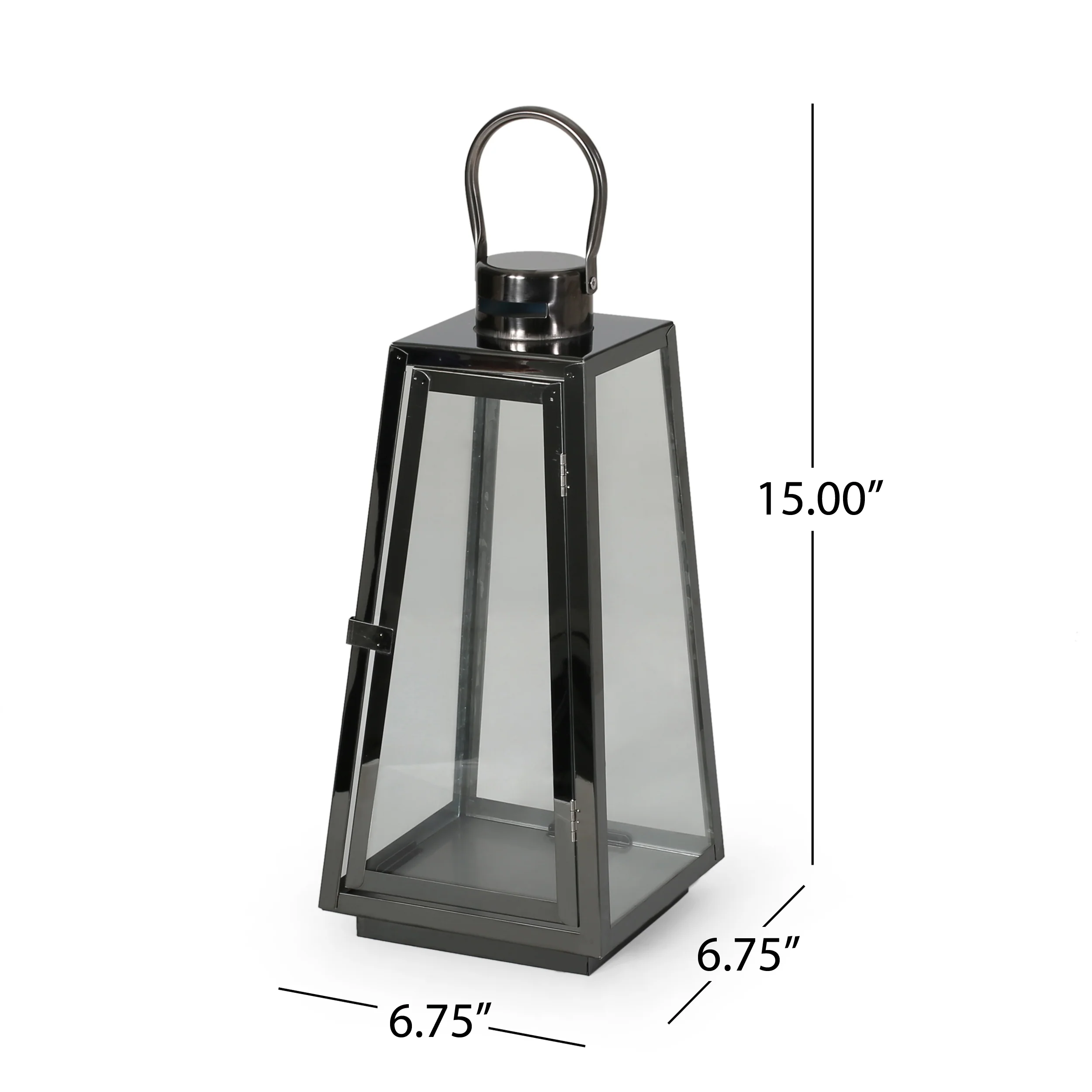 Asael Modern Stainless Steel Lantern Set - furnishings