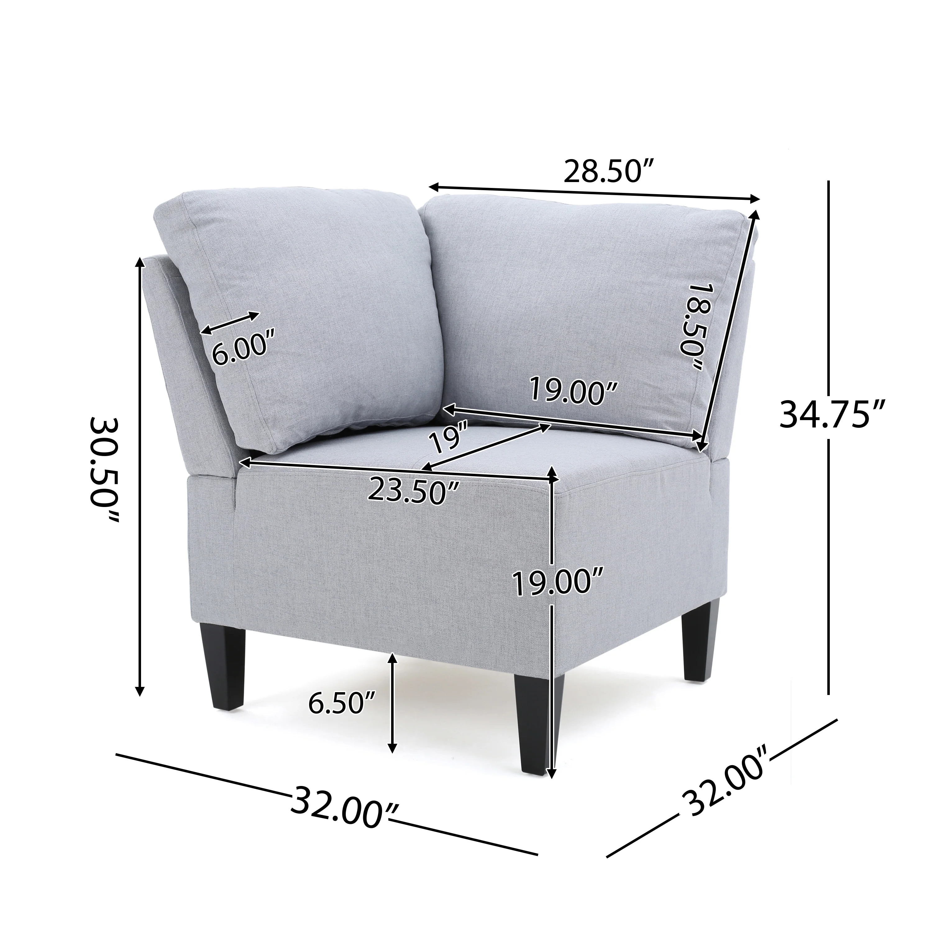 Bridger Fabric Sectional Couch - furnishings