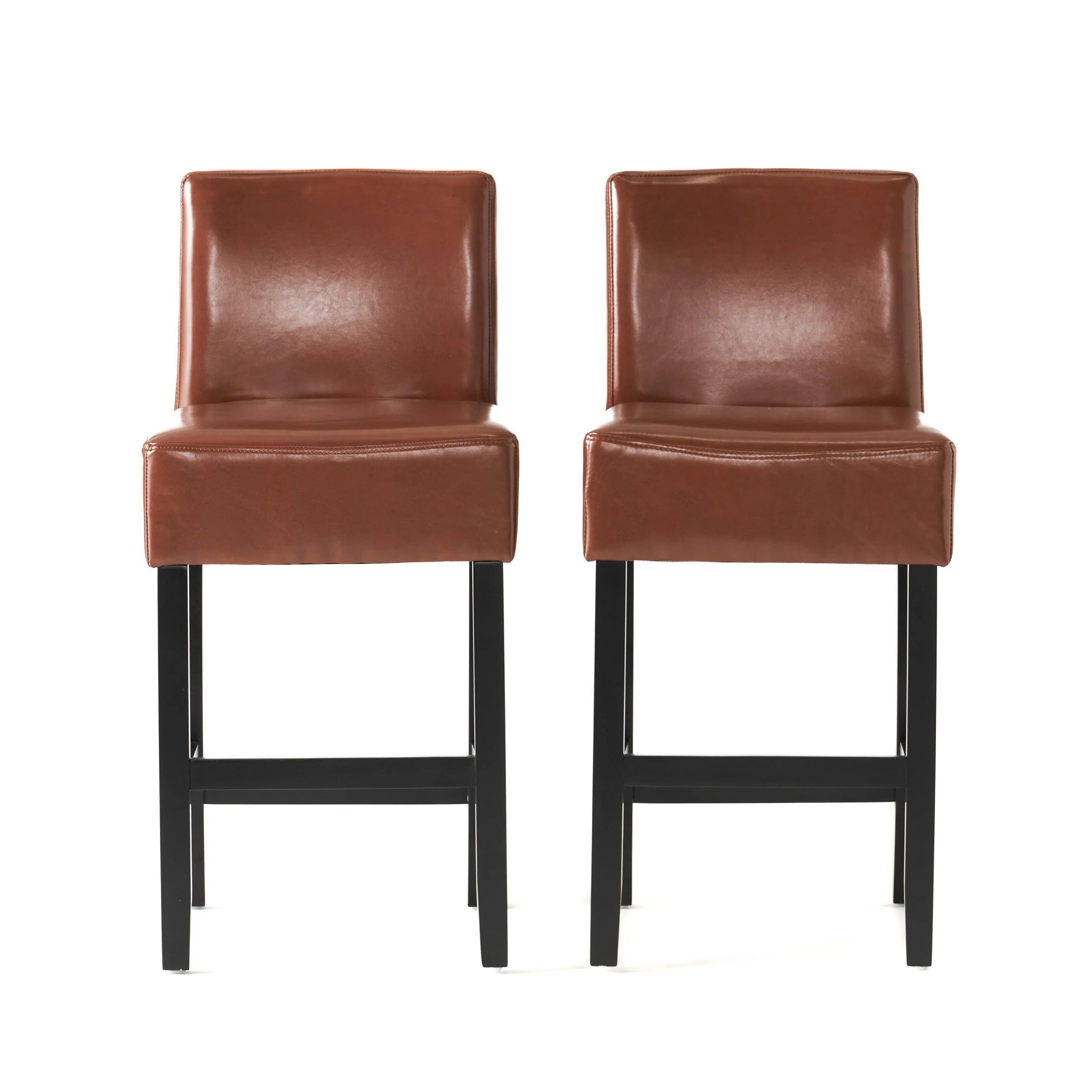 Peterborough Modern 26-Inch Leather Counter Stool (Set of 2) - furnishings