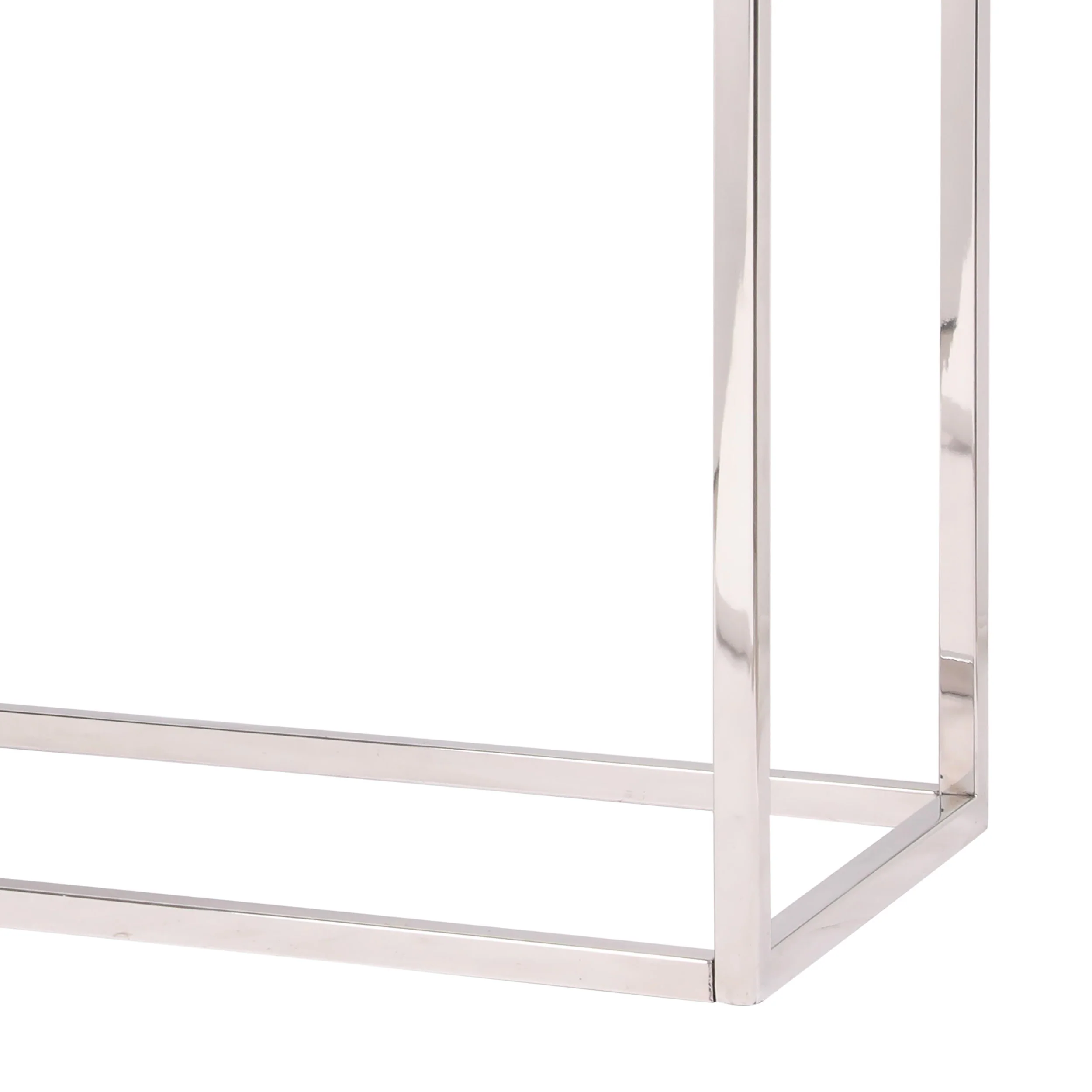 Brockton Boho Glam Handcrafted Wood Console Table, Natural and Silver - furnishings
