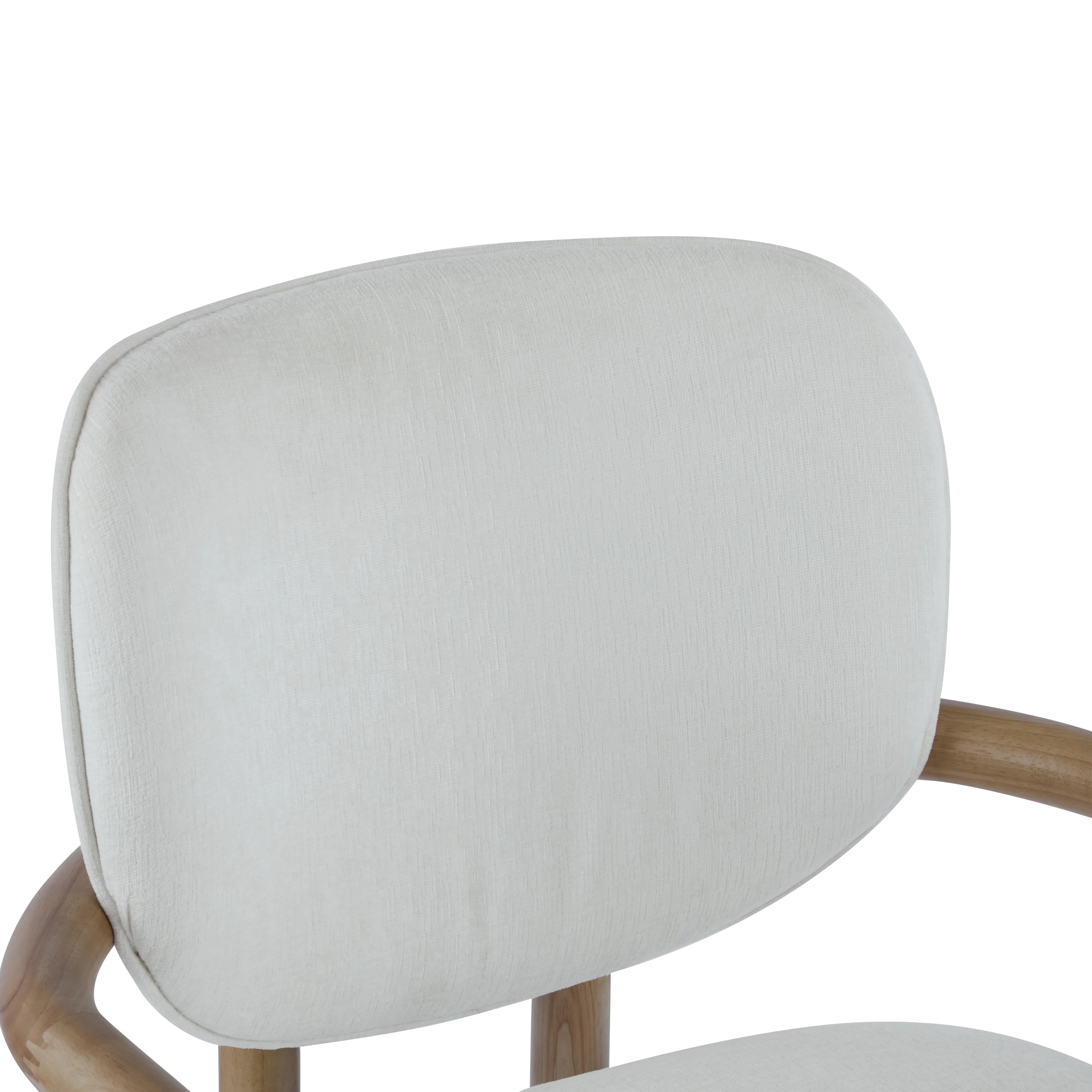 Fluffy Modern Rubberwood Upholstered Dining Chairs - furnishings
