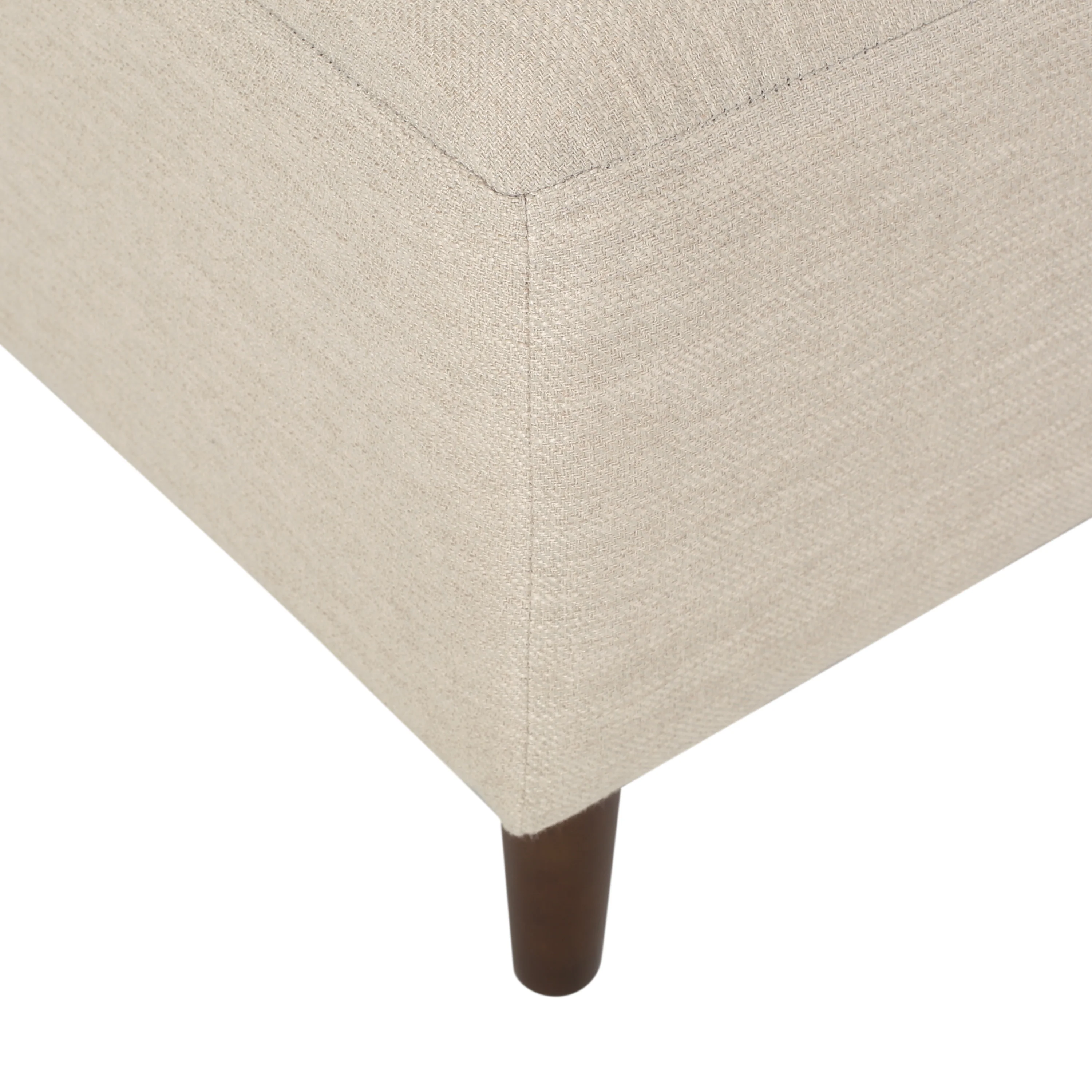 Holmwood Mid Century Modern Fabric Tufted Chaise Lounge with Bolster Pillow - furnishings