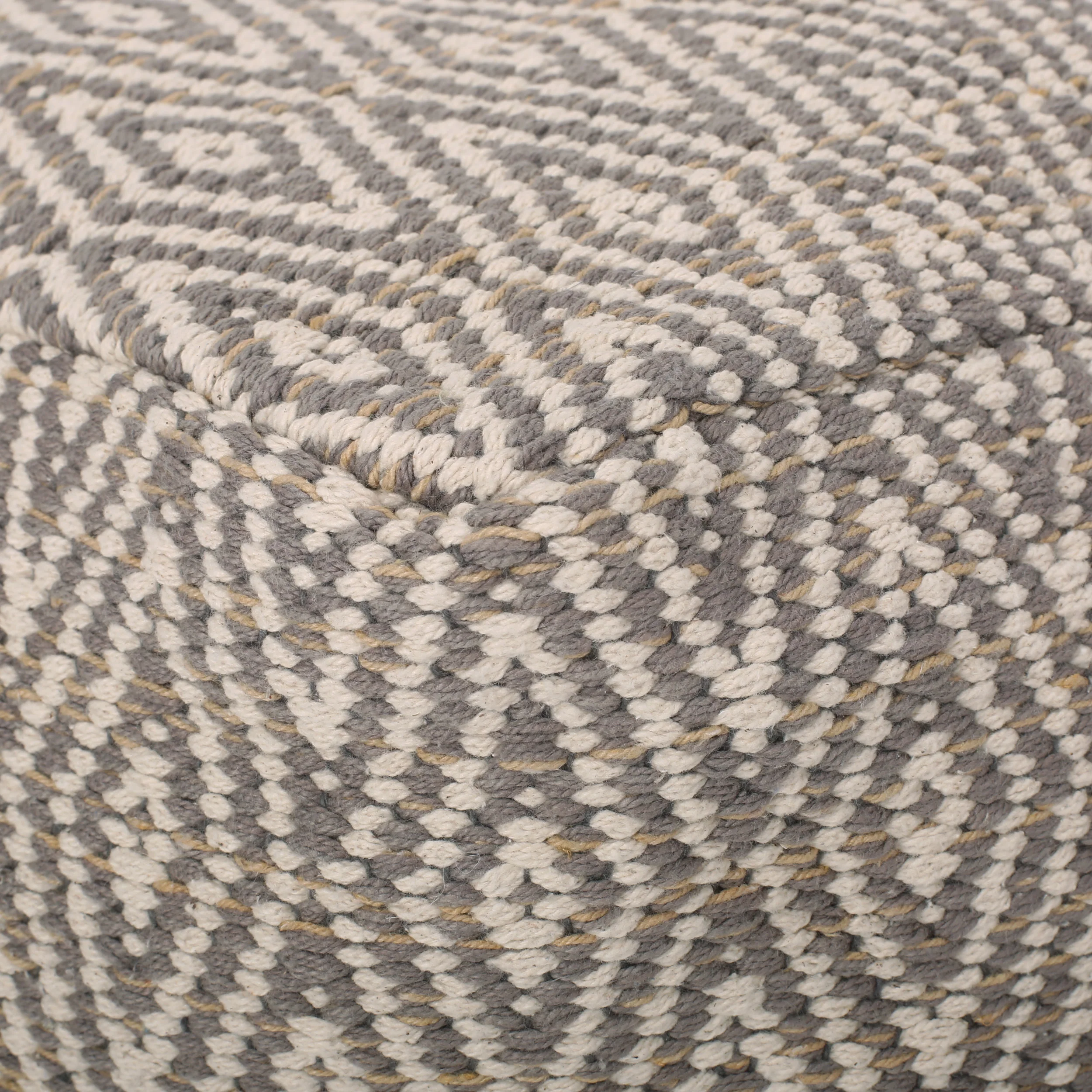 Sovereign Hand-Crafted Cotton Cube Pouf - furnishings