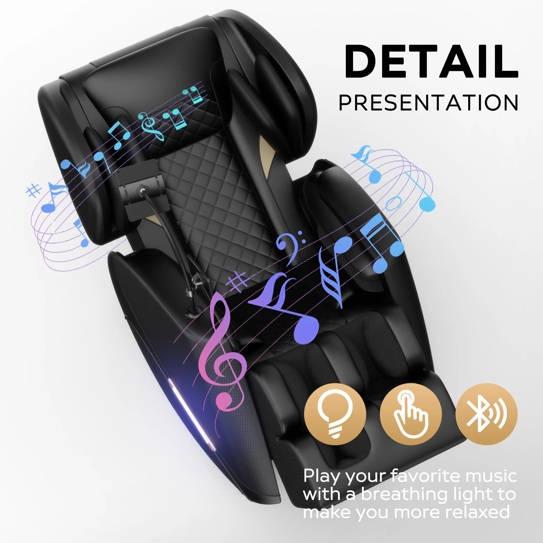 New Advanced Zero Gravity Full Body Massage Chair with Air Pressure Massage - furnishings
