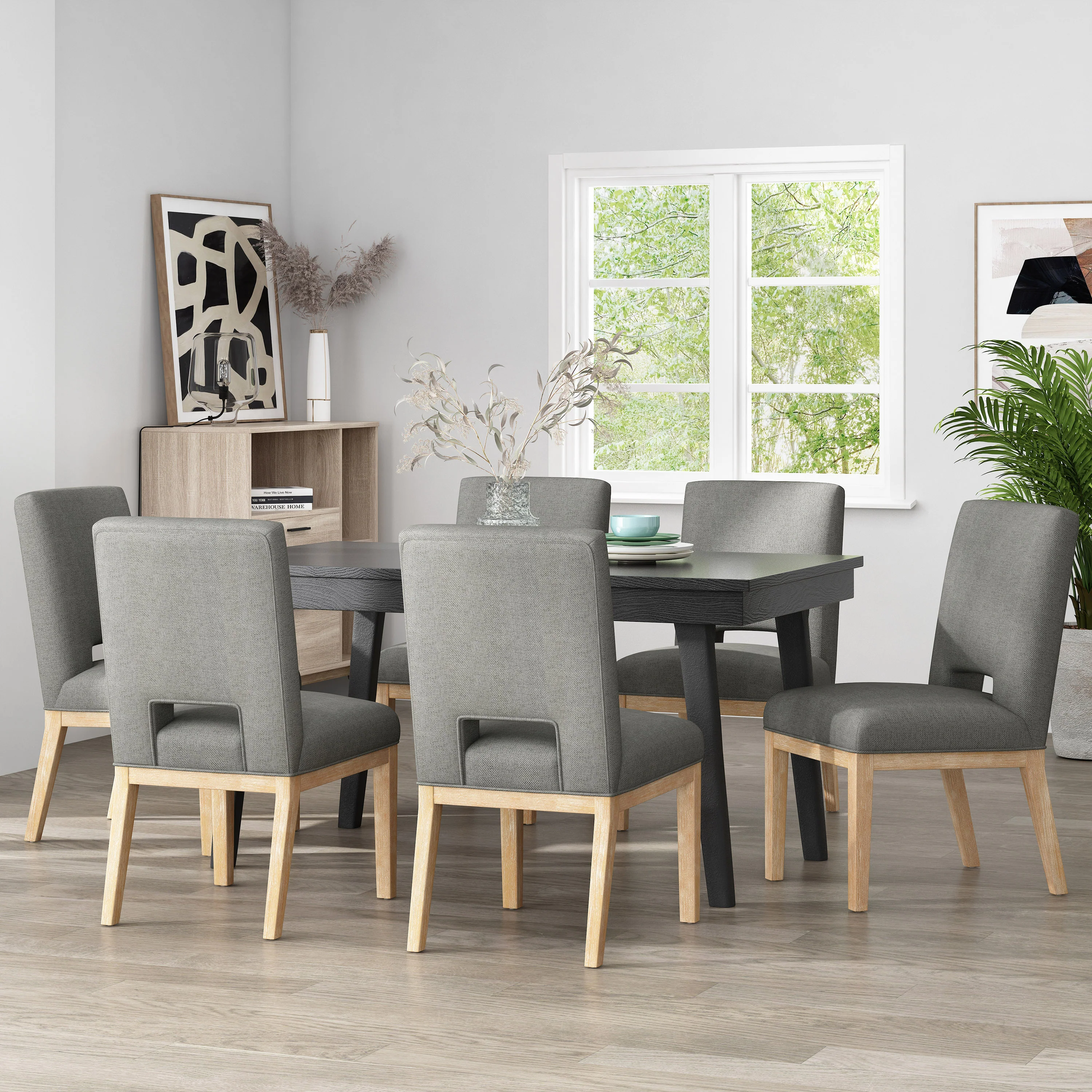 Parkey Upholstered Dining Chairs, Set of 6 - furnishings