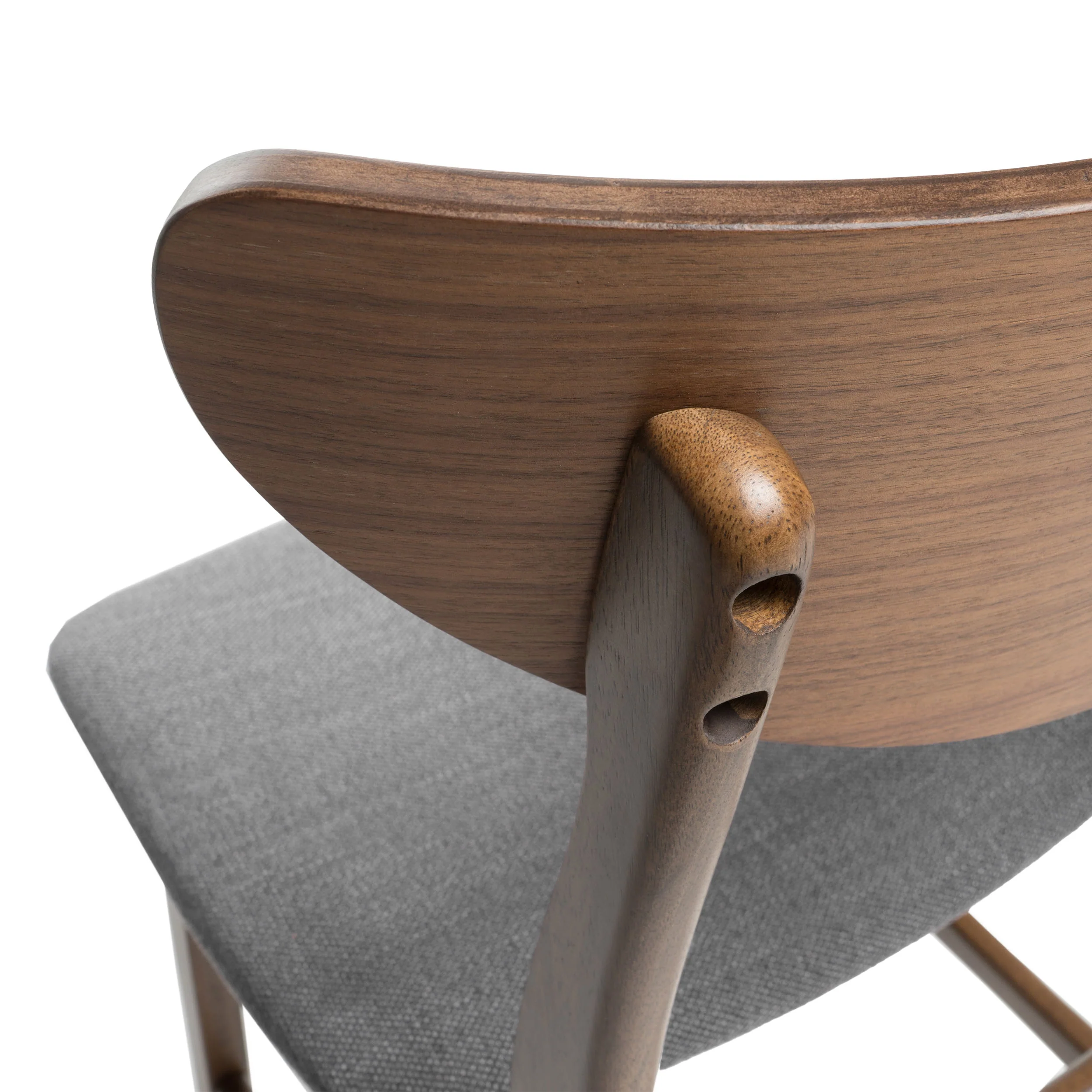 Molle Walnut Finish Mid-Century Modern 24-Inch Counter Stools (Set of 2) - furnishings