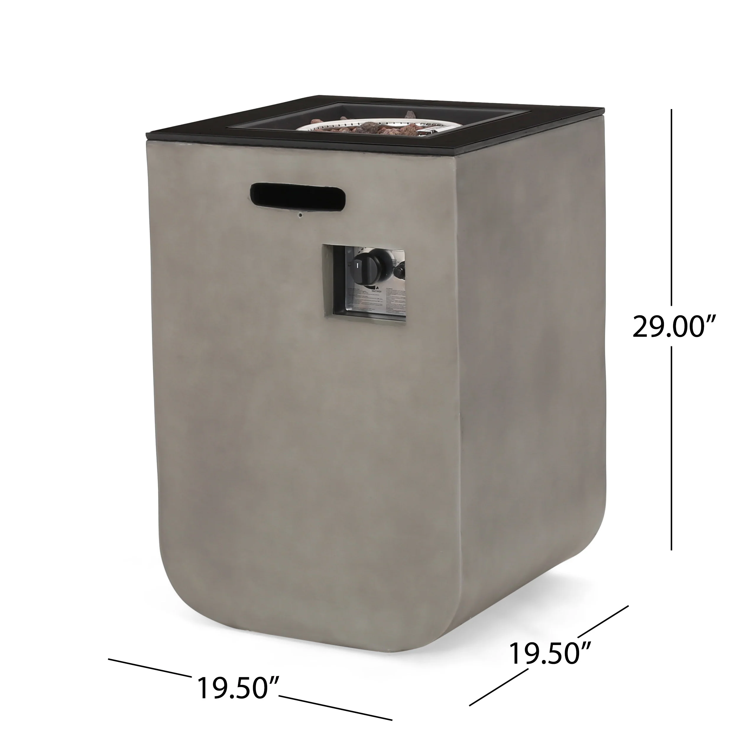 Laini Outdoor Modern 19.5-Inch Fire Column - furnishings