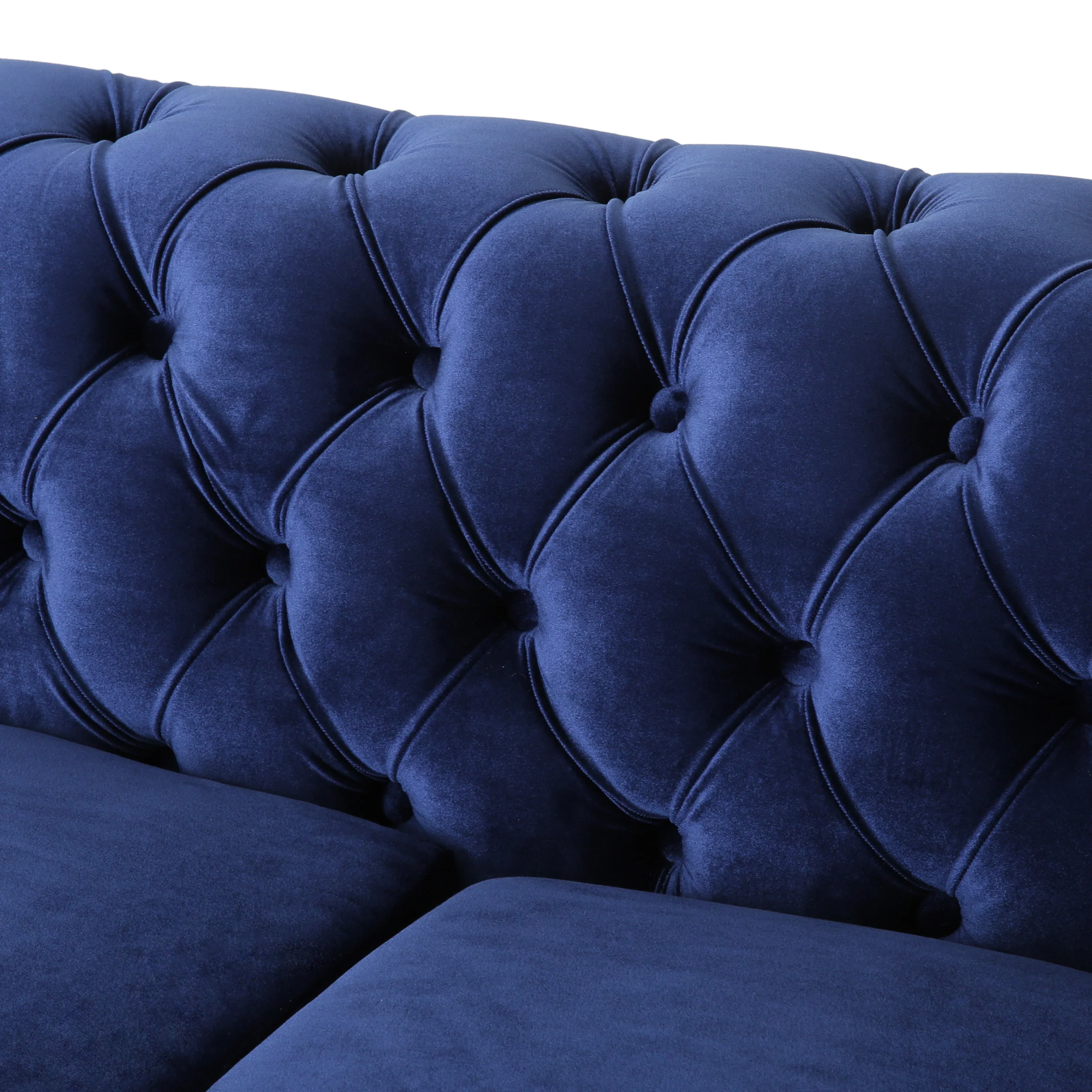 Timber Modern Glam Tufted Loveseat with Nailhead Trim - furnishings
