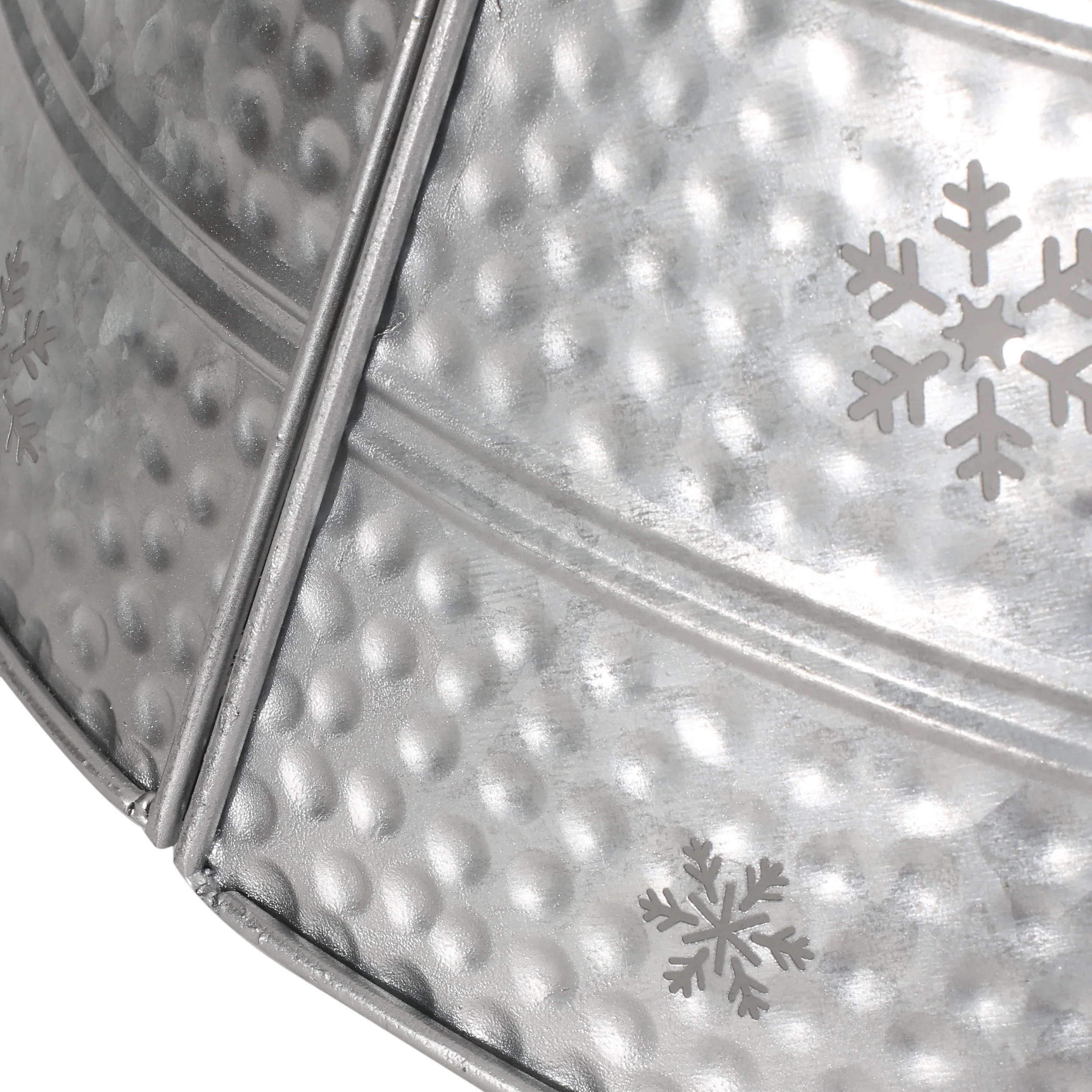 Clough Metal Christmas Tree Collar, Silver - furnishings