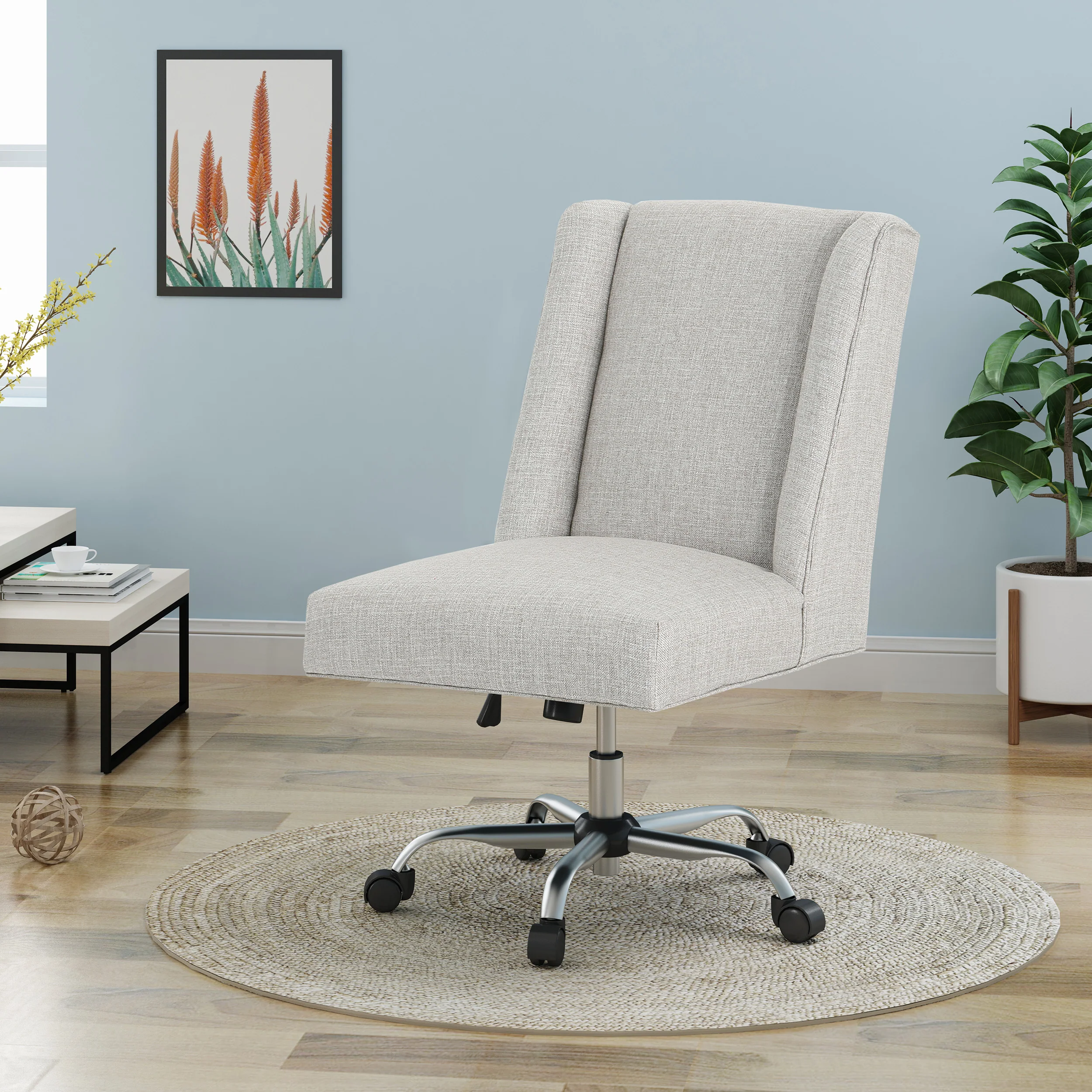 Tucker Adjustable Seat Height Home Office Chair w/ Casters - furnishings