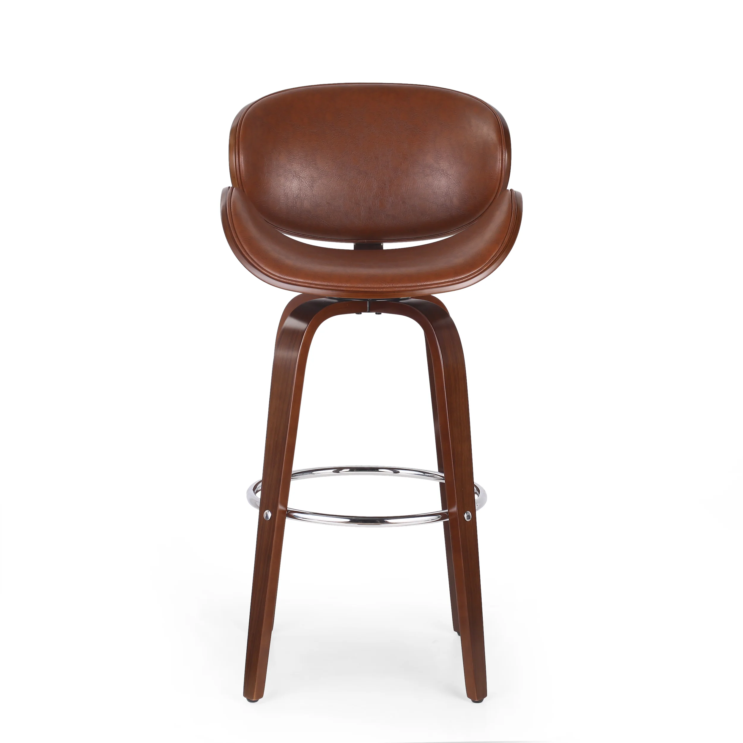 Candler Mid-Century Modern Upholstered Swivel Barstool - furnishings