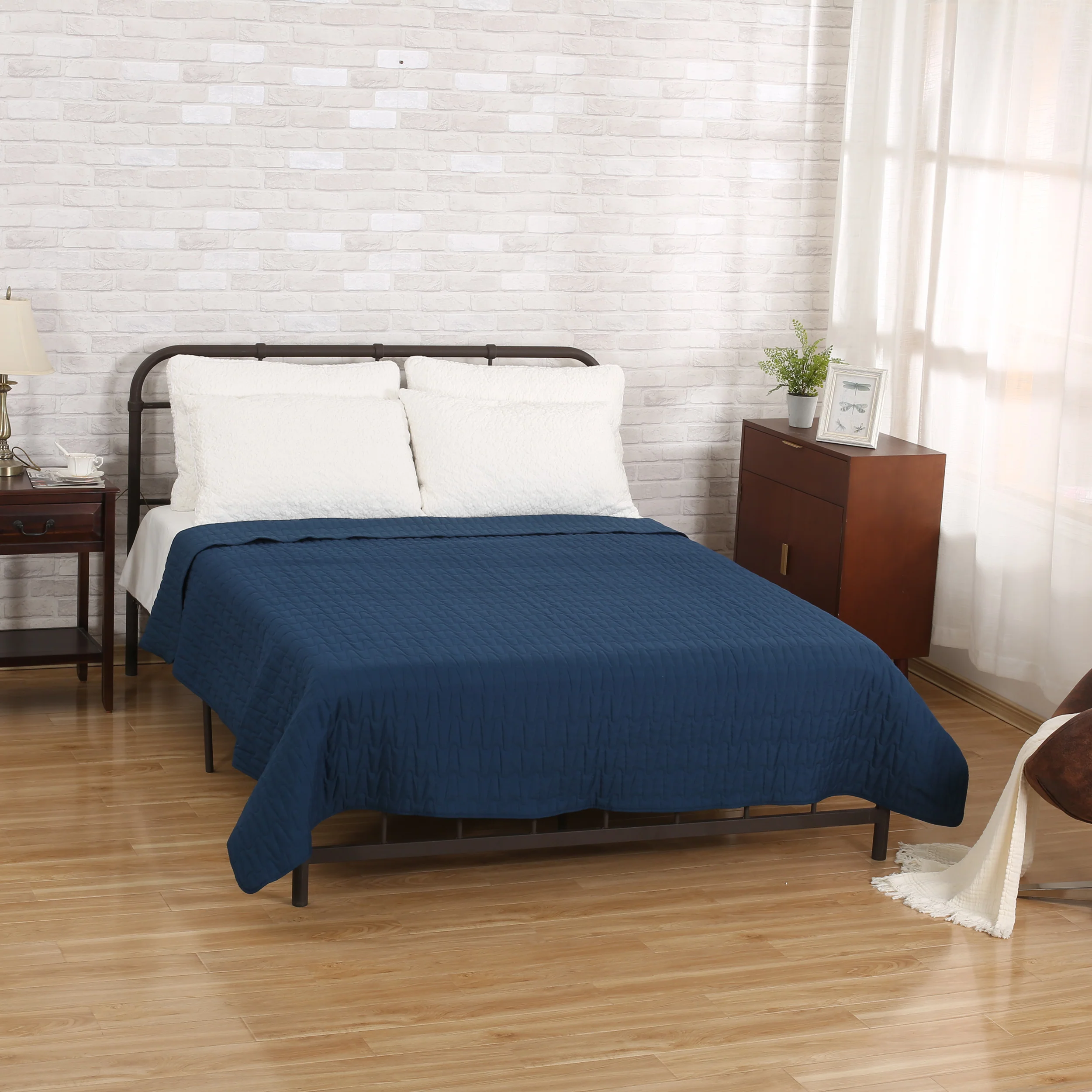 Marie Double Bed Fabric Quilt - furnishings