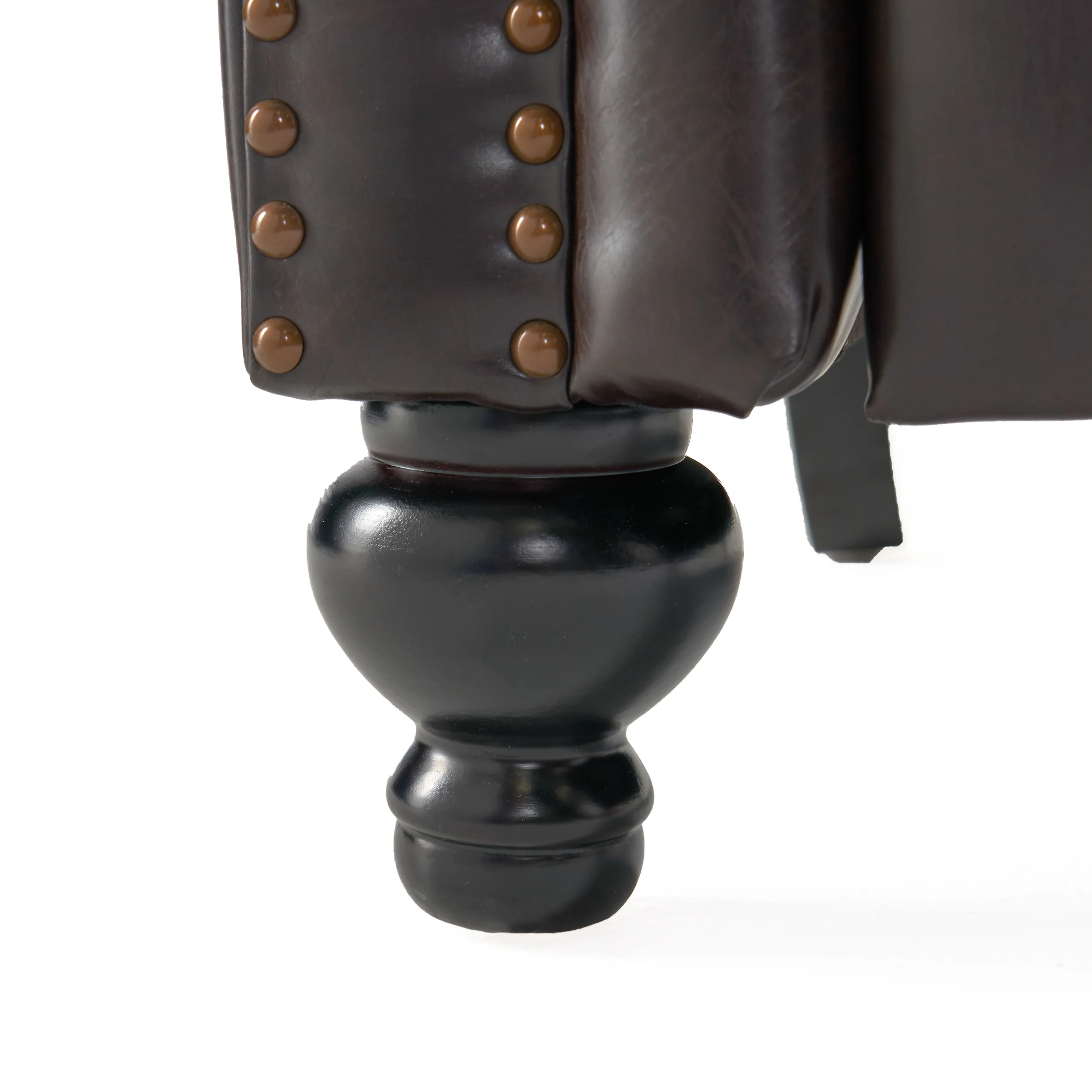Walder Contemporary Tufted Recliner with Nailhead Trim, Brown and Dark Brown - furnishings