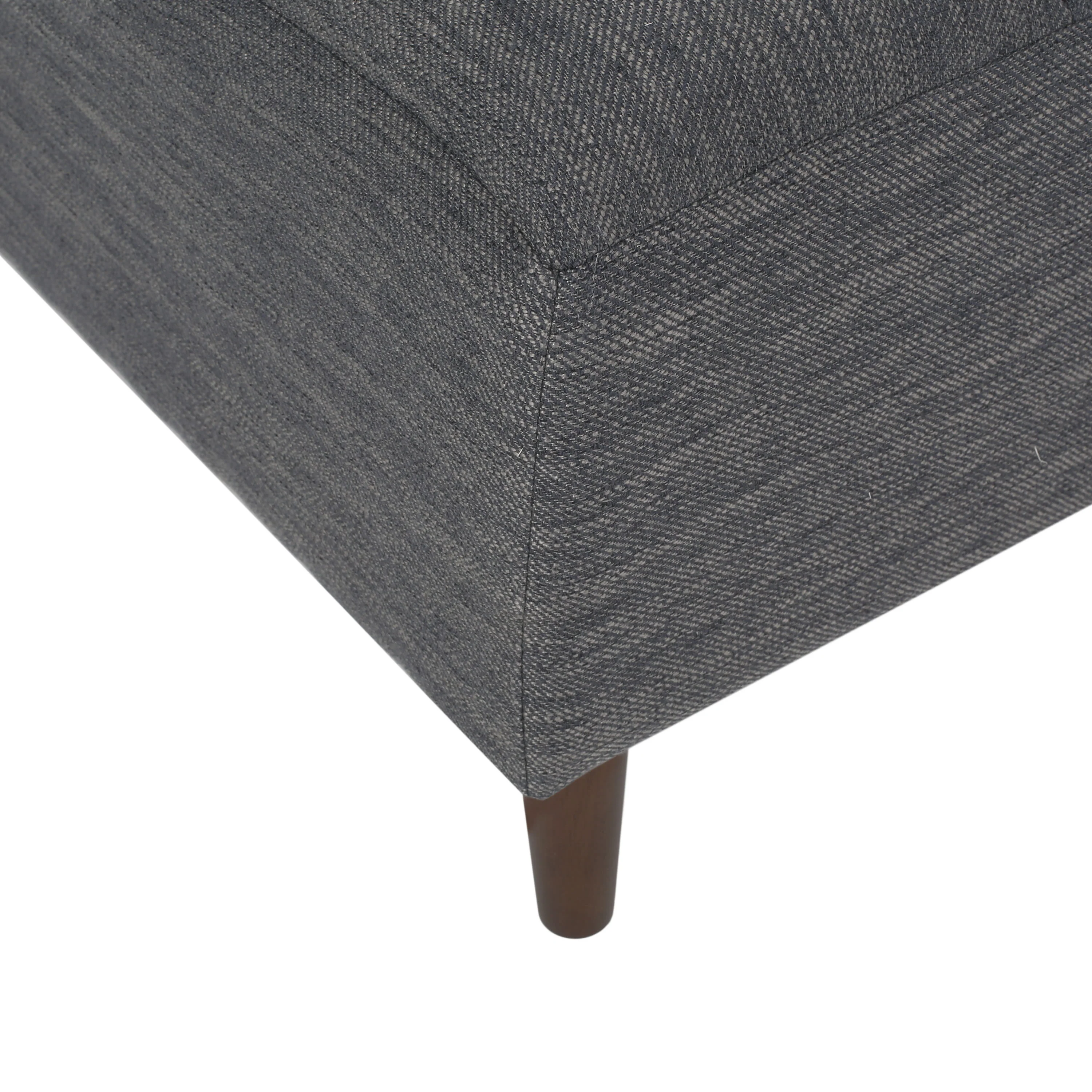 Holmwood Mid Century Modern Fabric Tufted Chaise Lounge with Bolster Pillow - furnishings