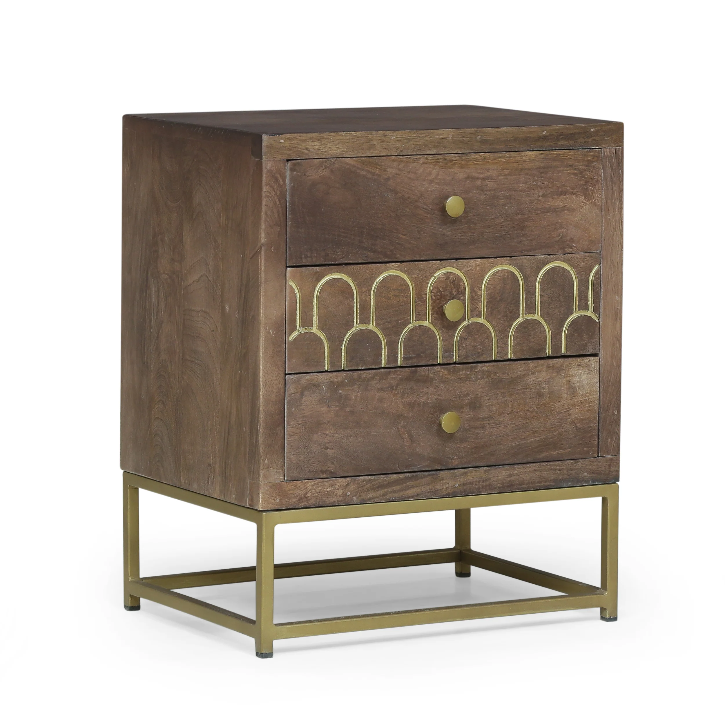 Javayah Contemporary Wooden Night Stand - furnishings