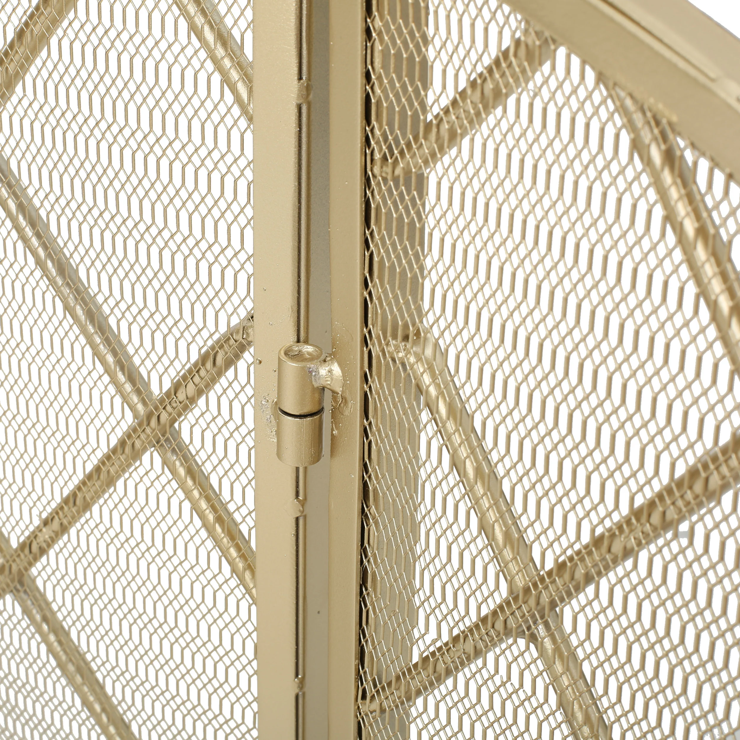 Angella 3 Panelled Iron Fireplace Screen - furnishings