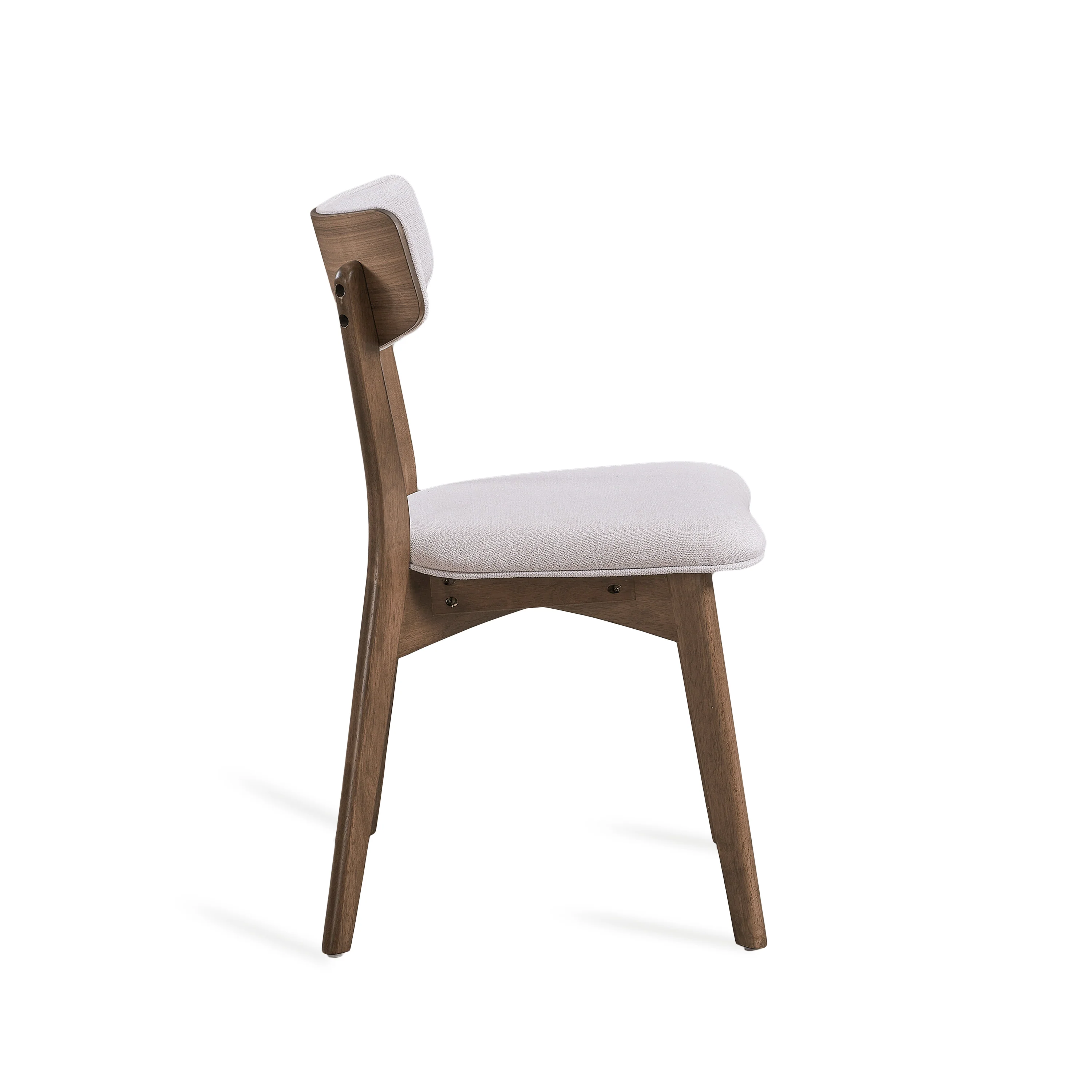 Wrene Mid-Century Walnut Finished Frame Dining Chairs, Set of 4 - furnishings