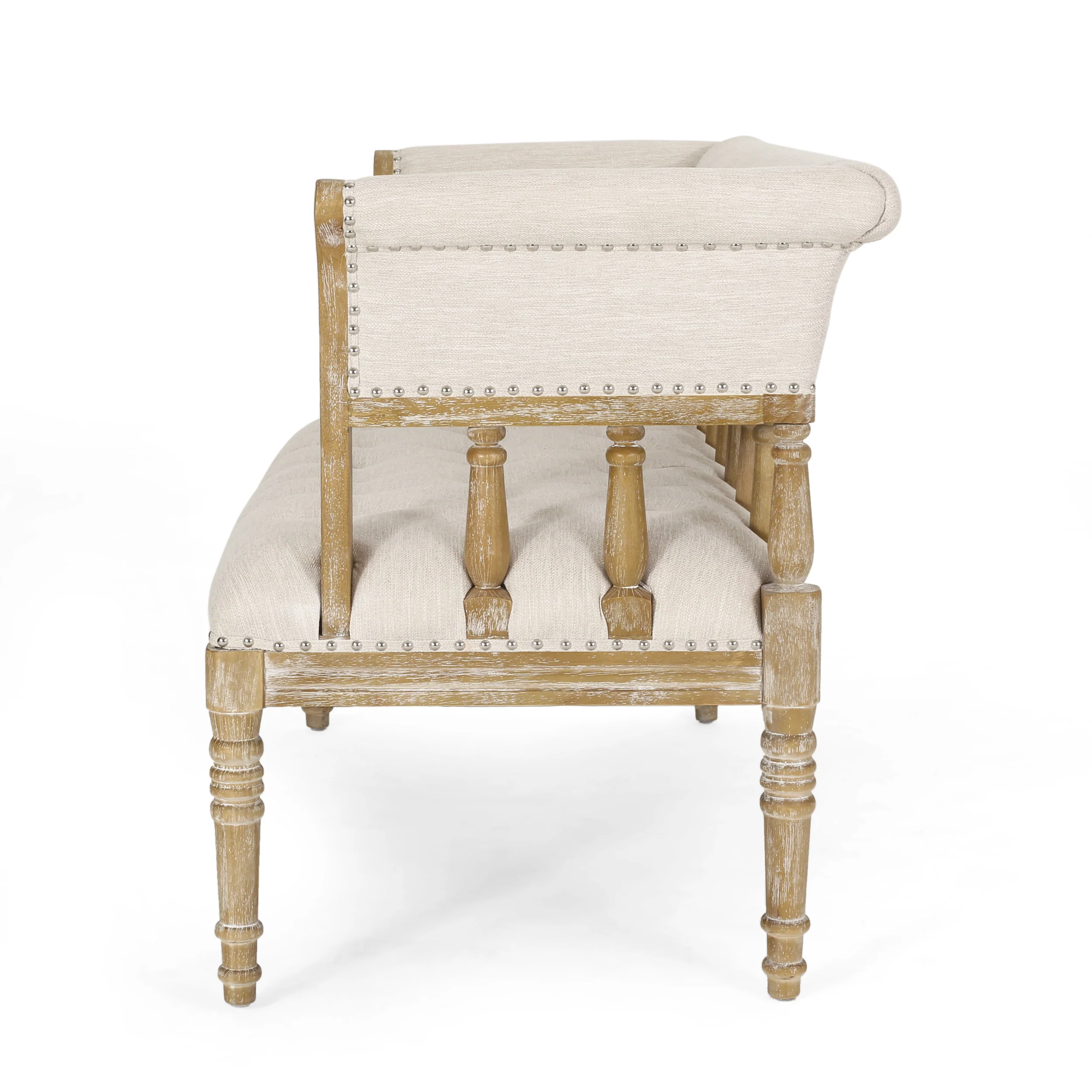 Niemi Traditional Upholstered Tufted Loveseat - furnishings