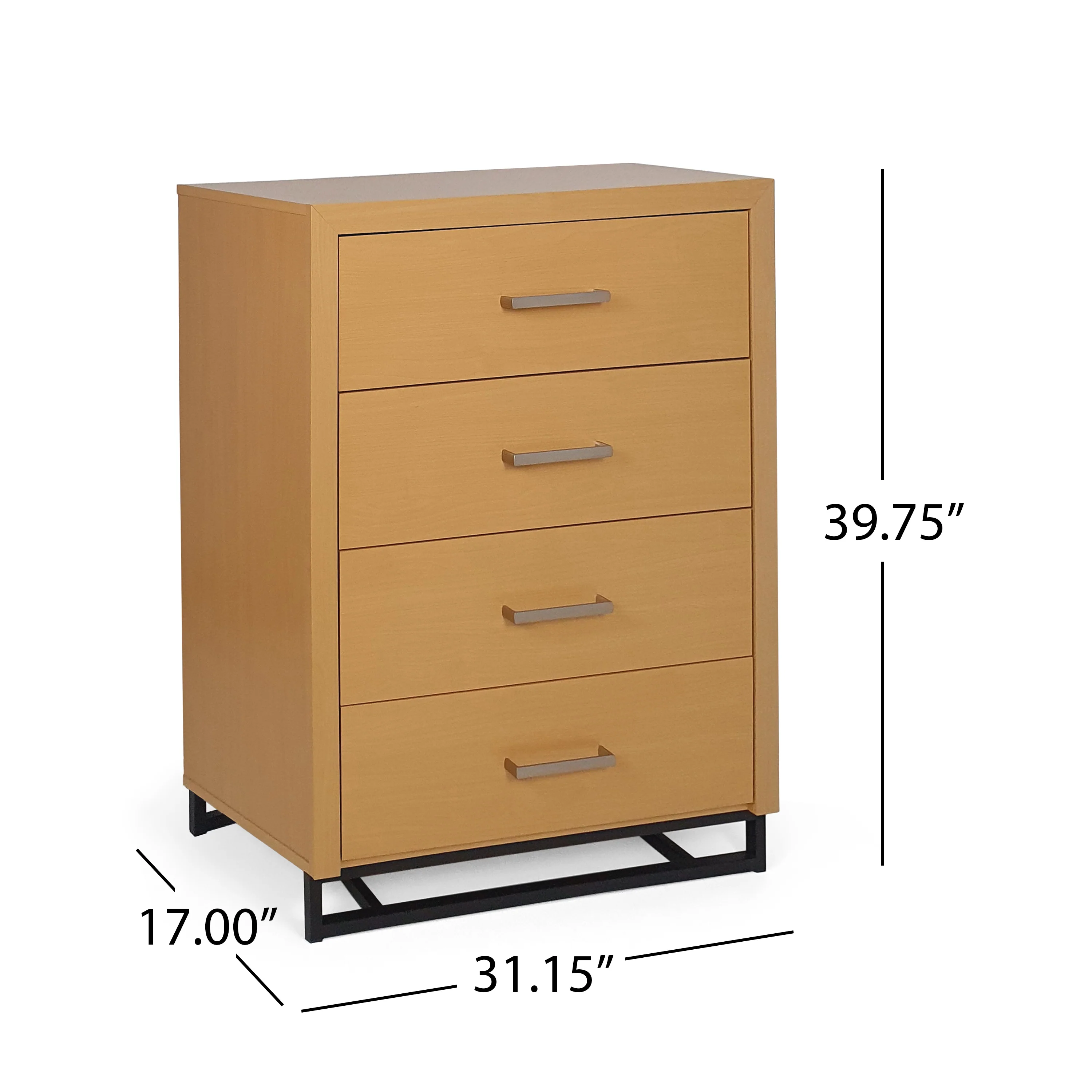 Borah Contemporary Faux Wood 4 Piece Bedroom Set - furnishings