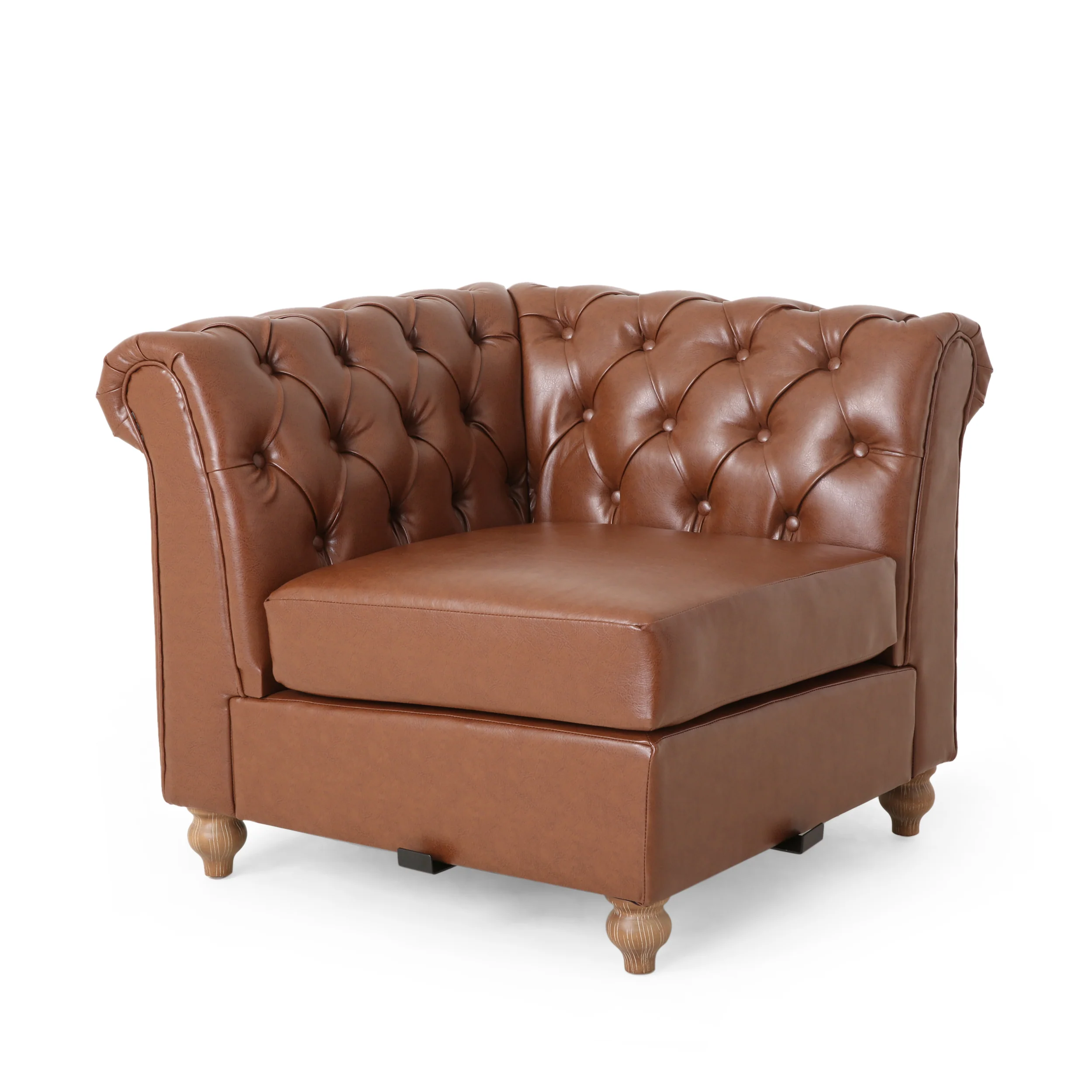 Kinzie Chesterfield Tufted 7 Seater Sectional Sofa with Nailhead Trim - furnishings