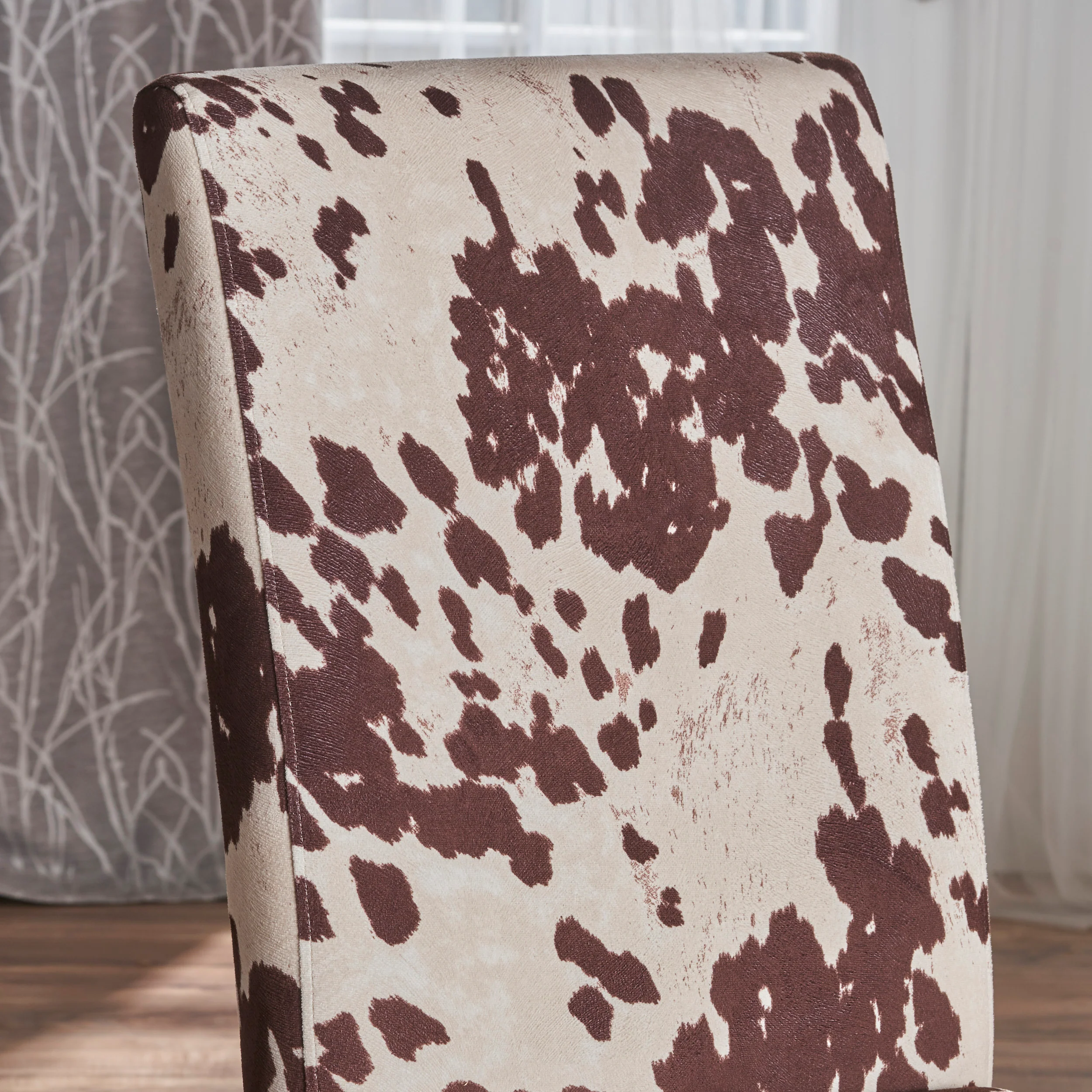 Pergatta Contemporary Milk Cow New Velvet Dining Chair (Set of 2) - furnishings