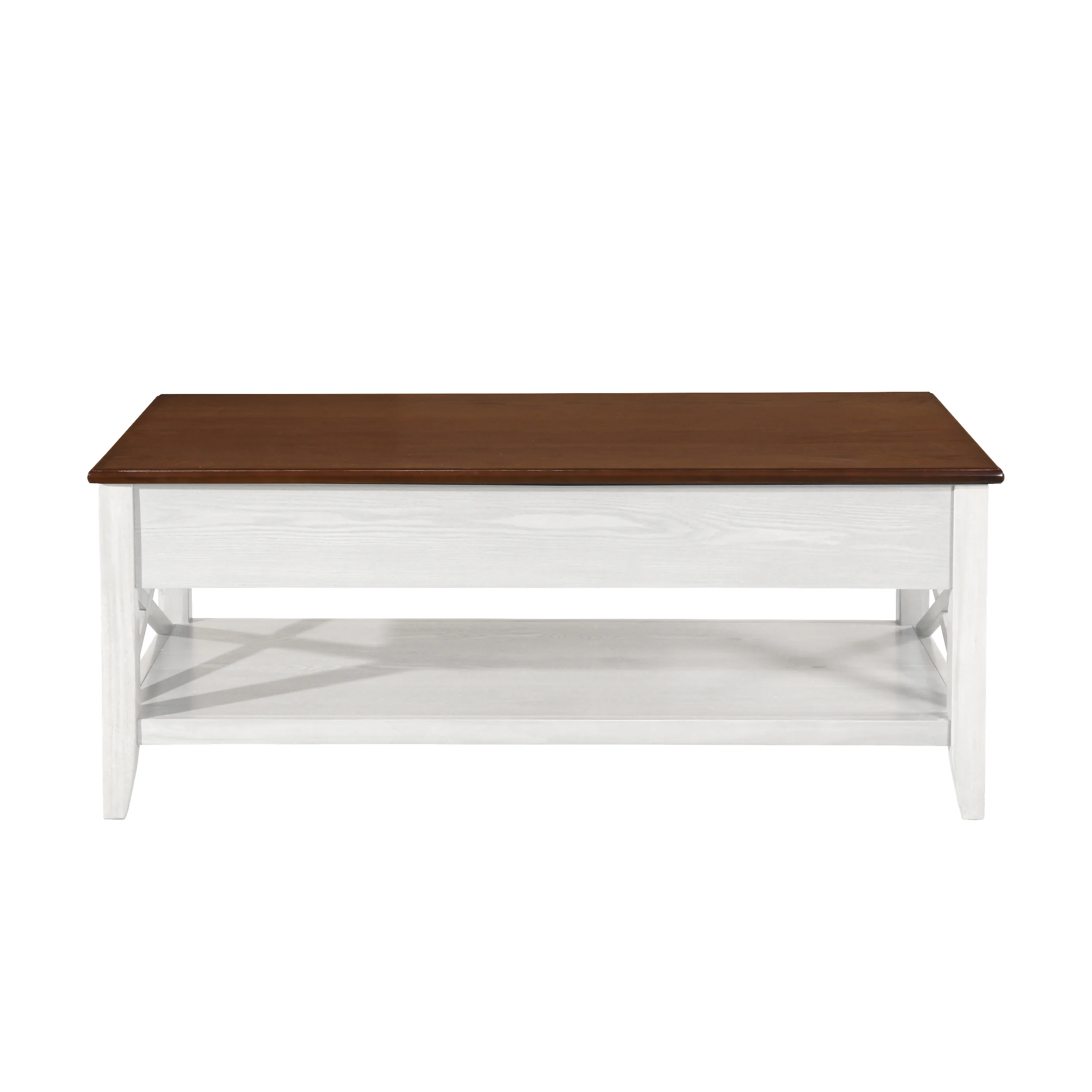 Laurel Luke Farmhouse Faux Wood Lift Top Coffee Table - furnishings