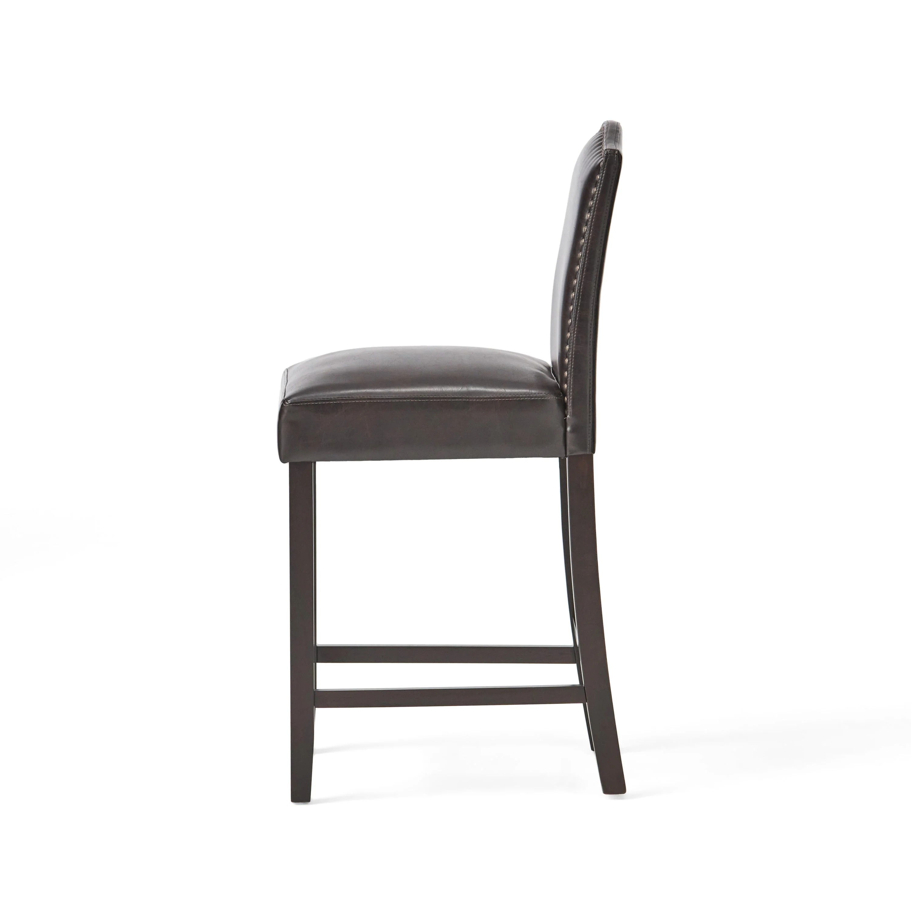 Kainu Brown Leather Counter Stools, Set of 2 - furnishings
