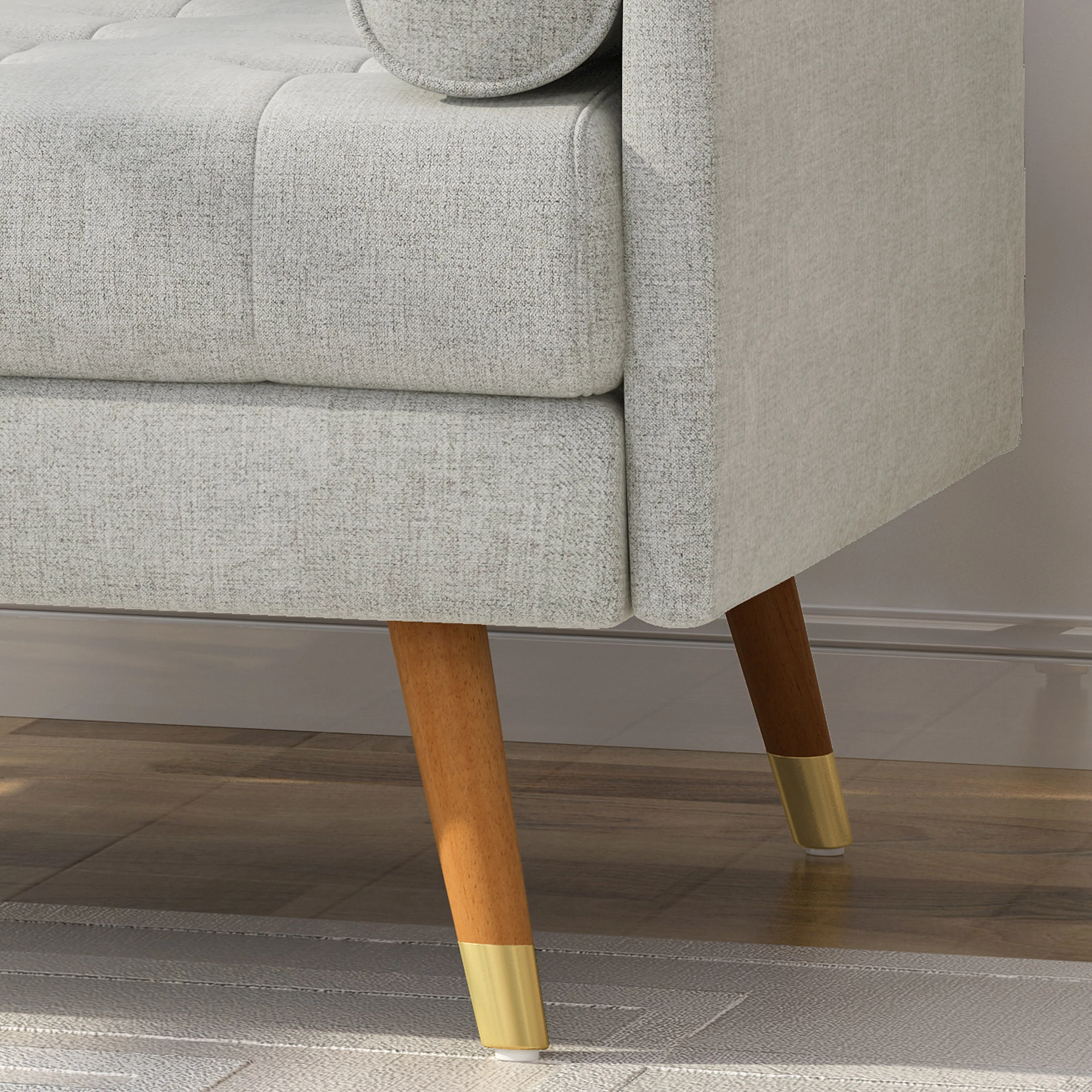 Nour Mid Century Modern Armchair And A Half - furnishings