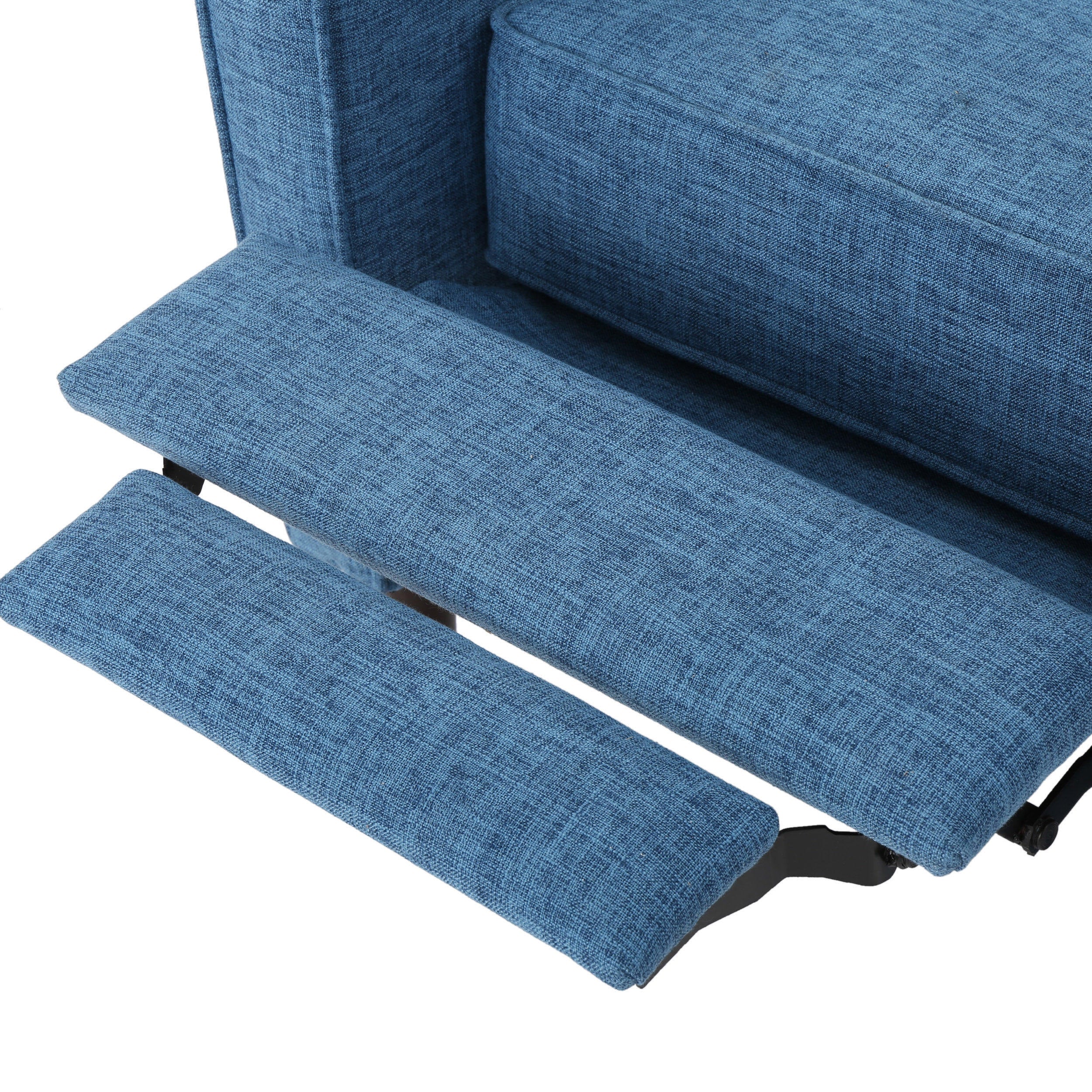 Macedonia Mid Century Modern Tufted Back Fabric Recliner - furnishings