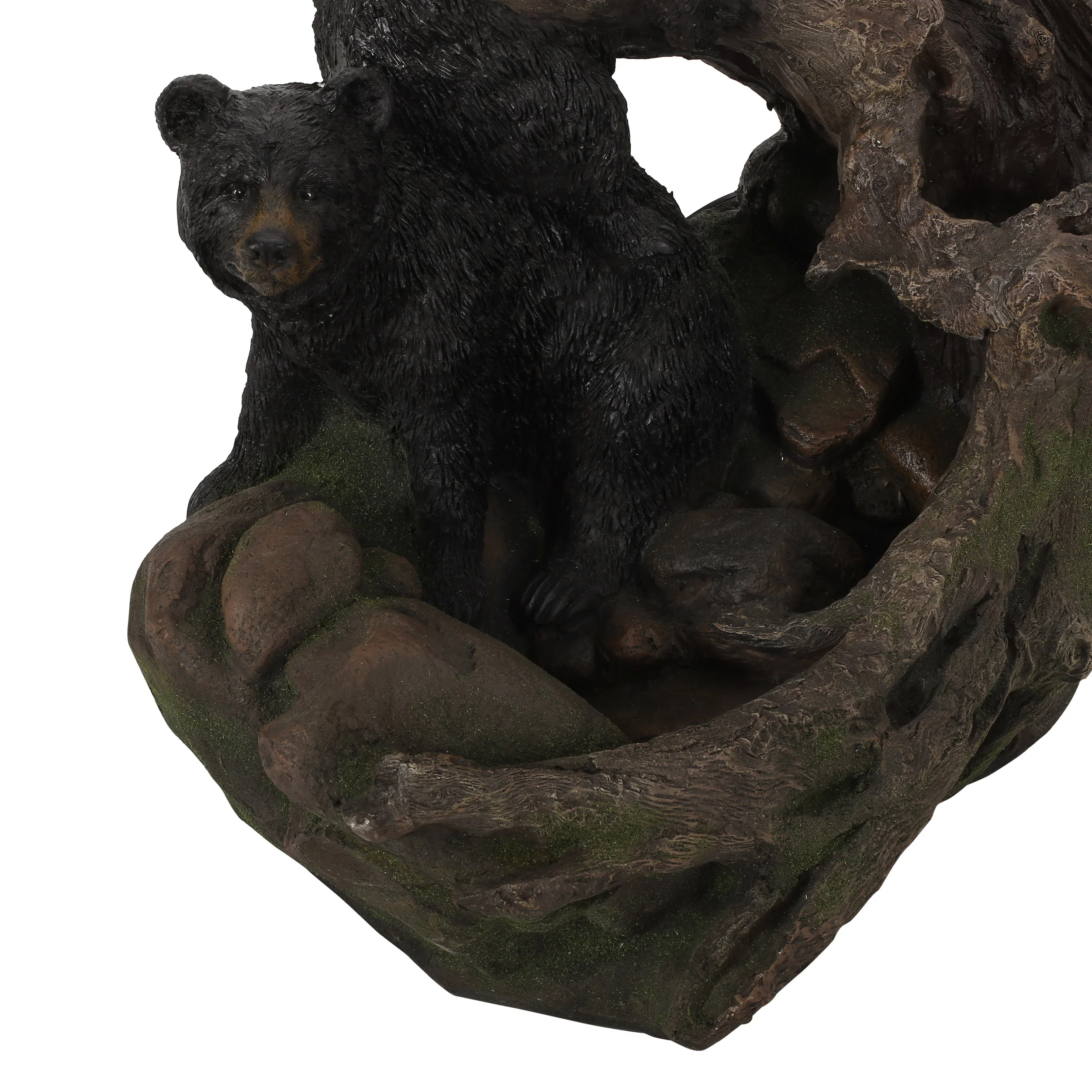 Bowery Datona Outdoor Bears on a Log Fountain - furnishings