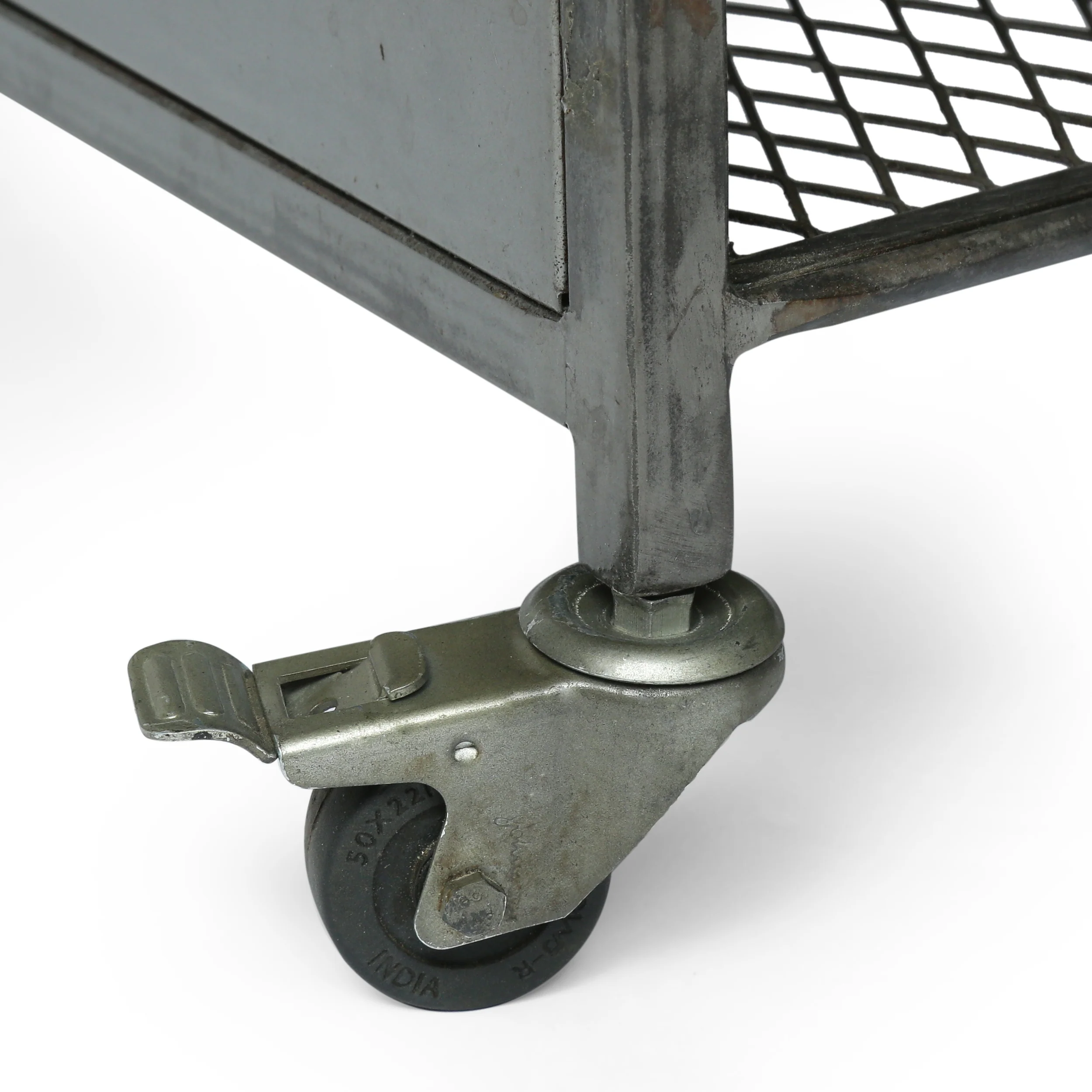 Alanis Industrial Handcrafted Mango Wood Shoe Rack, Natural and Gray - furnishings