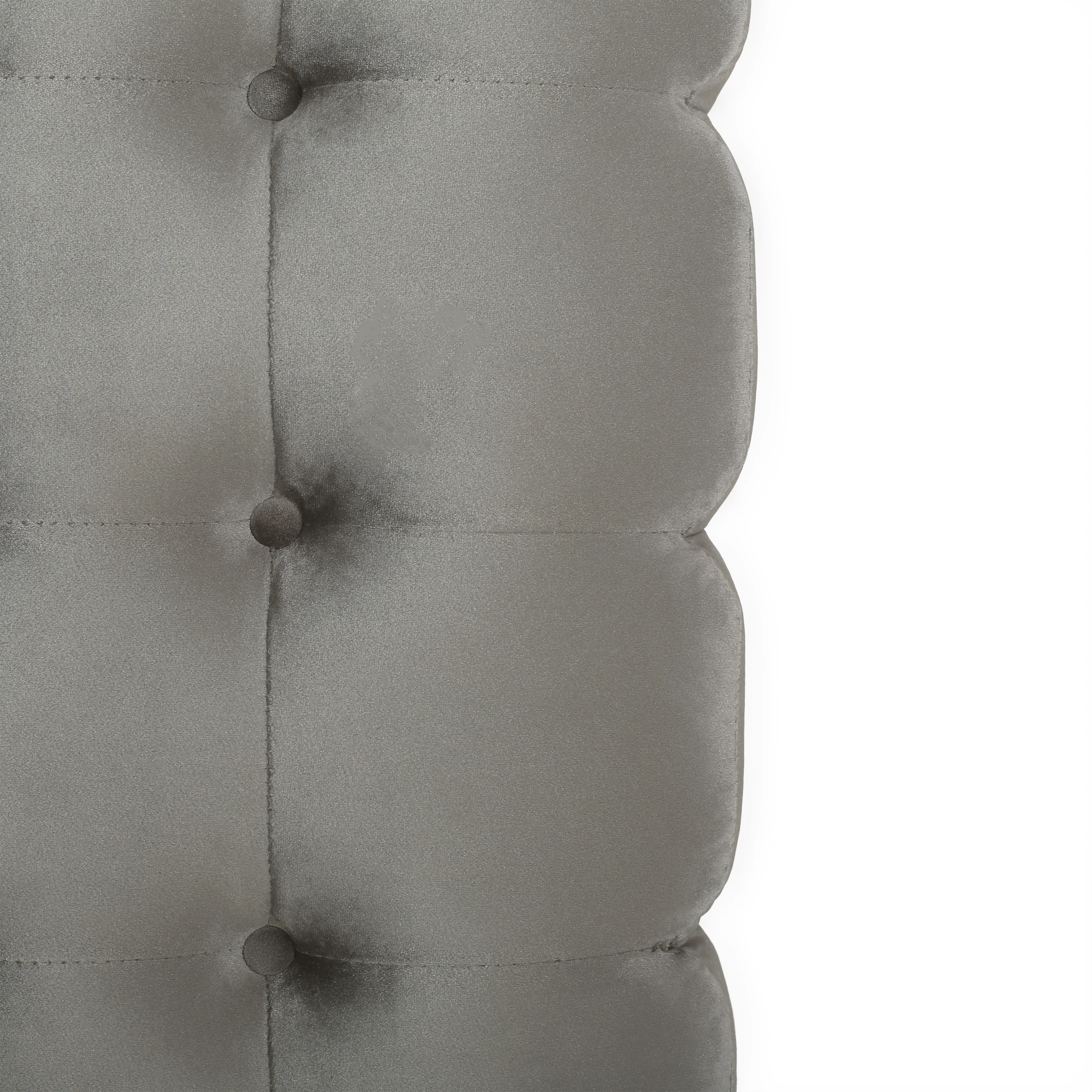 Fairfax Modern Glam Velvet Tufted Ottoman - furnishings